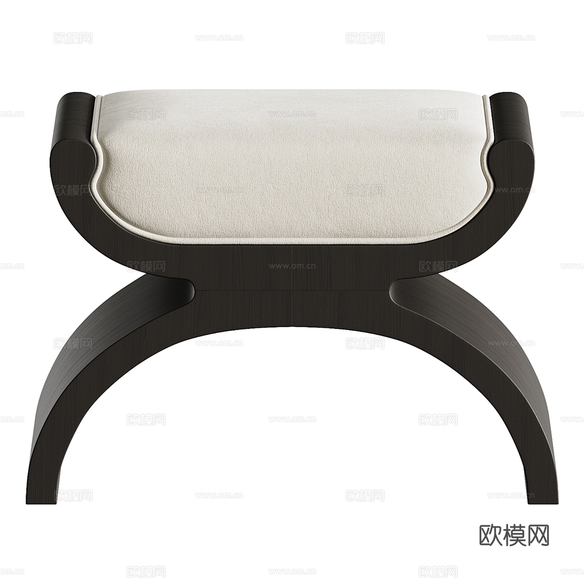 中古风沙发凳 矮凳 梳妆凳3d模型