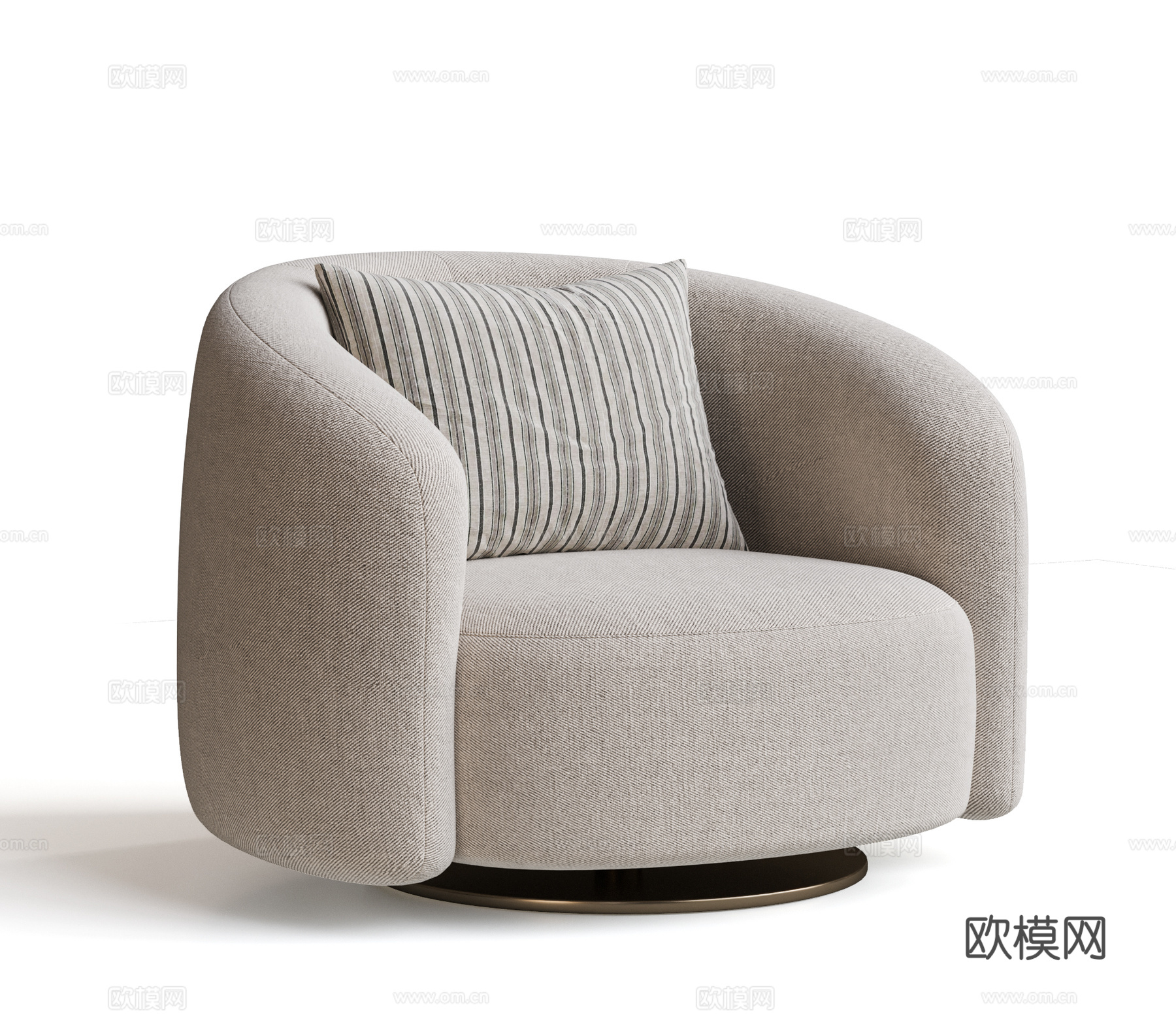 MINOTTI 现代 意式 单人沙发 布艺沙发 休闲沙发3d模型