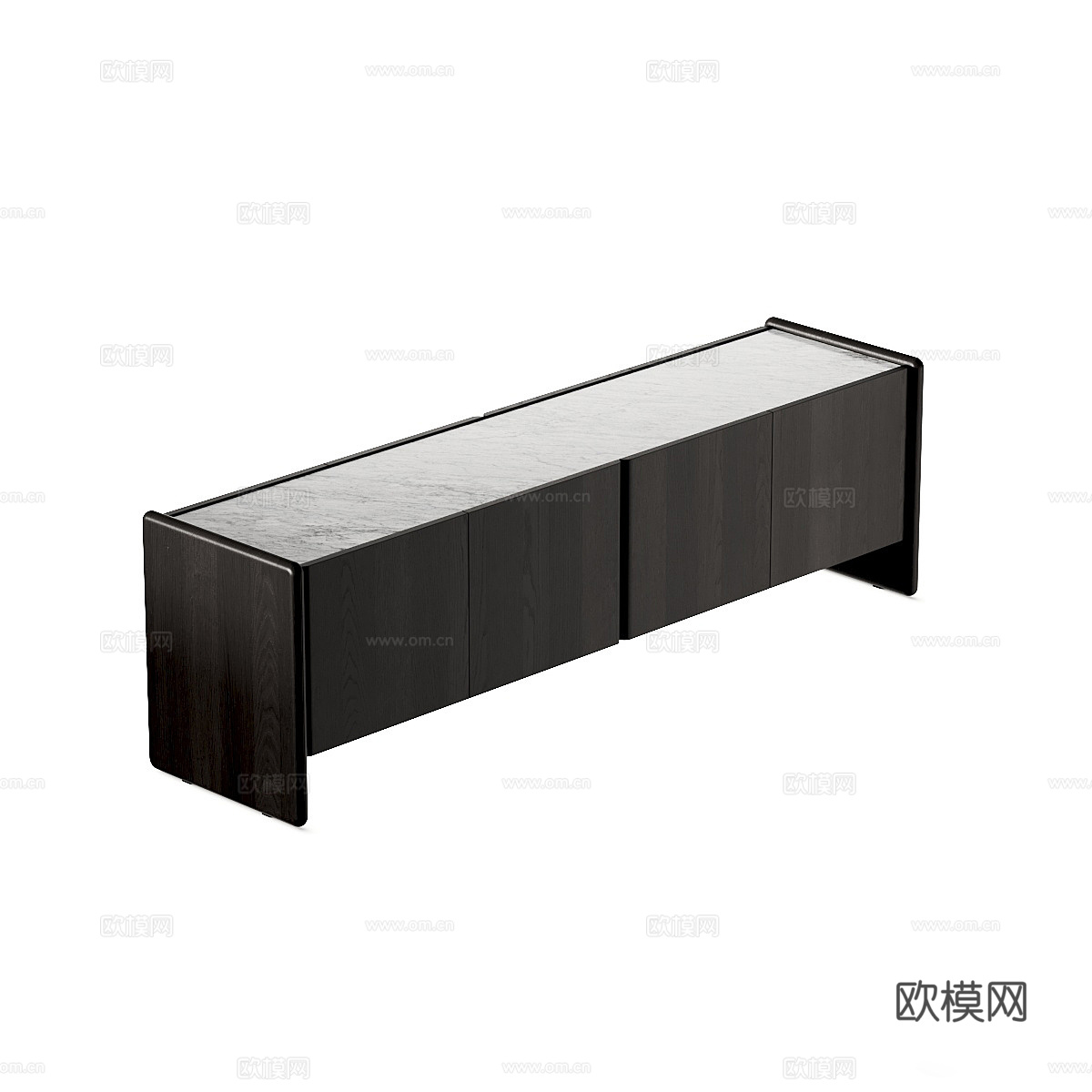 现代意式极简电视柜3d模型