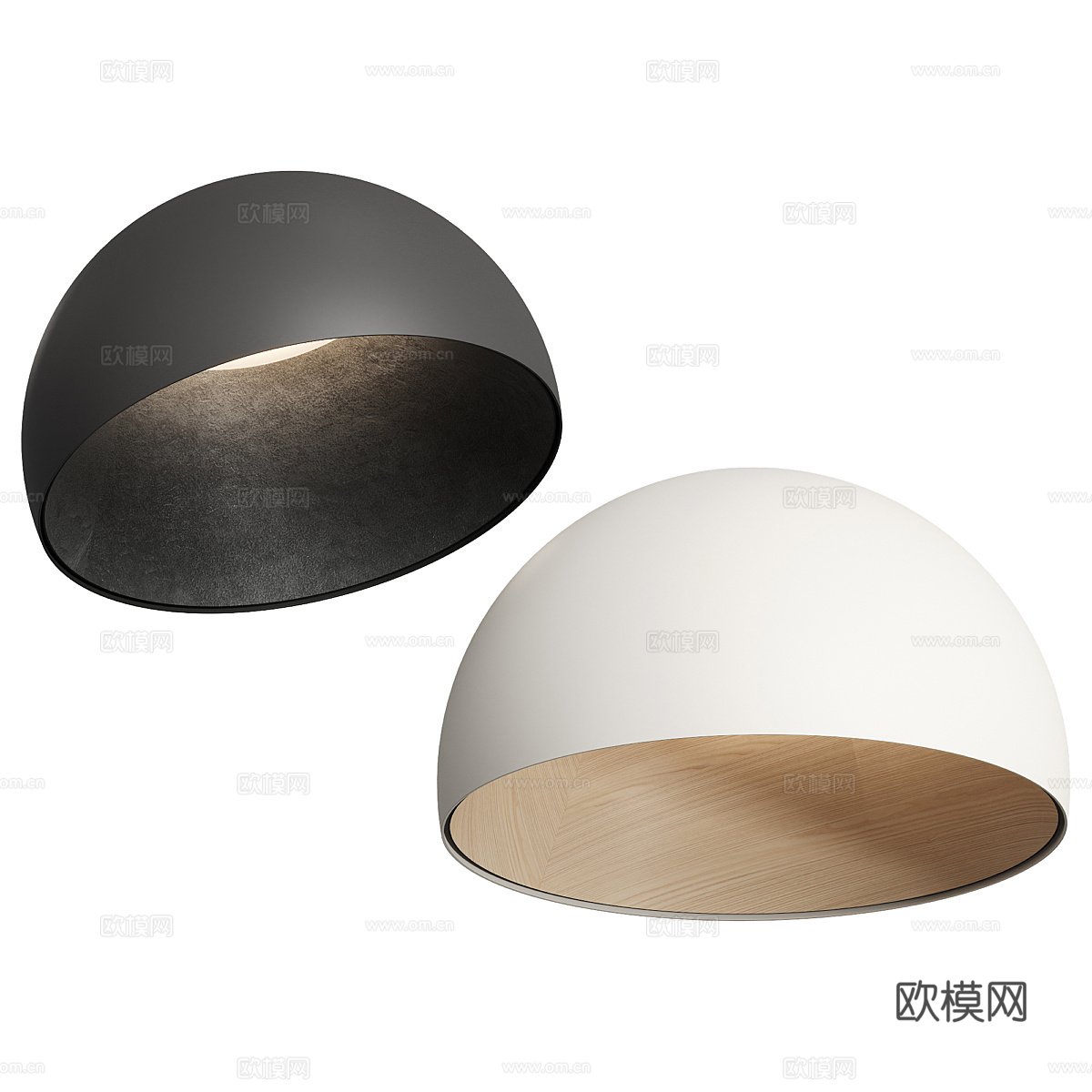现代意式极简吸顶灯3d模型