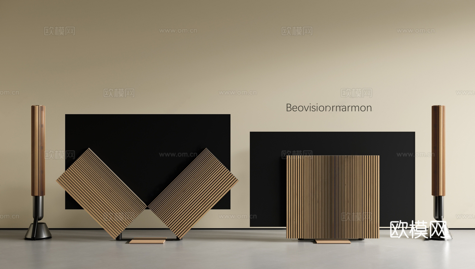 电视BO电视 旋转电视 升降电视 落地电视 音响3d模型