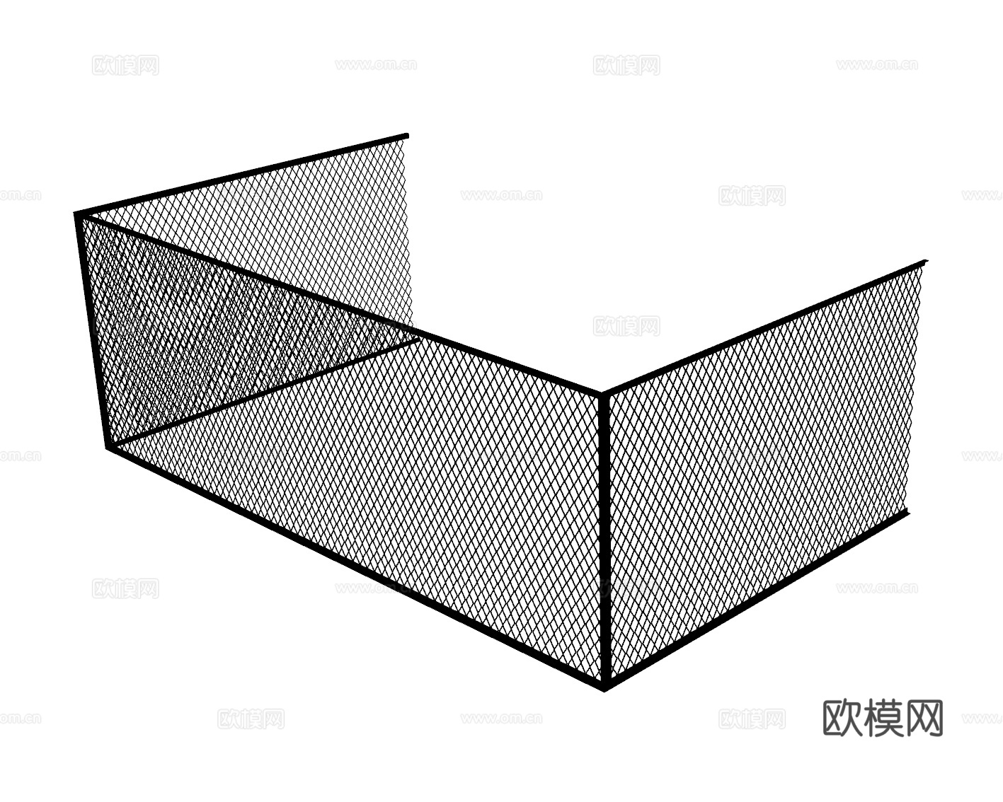 现代铁丝网 铁丝网 隔断 护栏 围栏 栅栏铁丝 屏风铁丝su模型