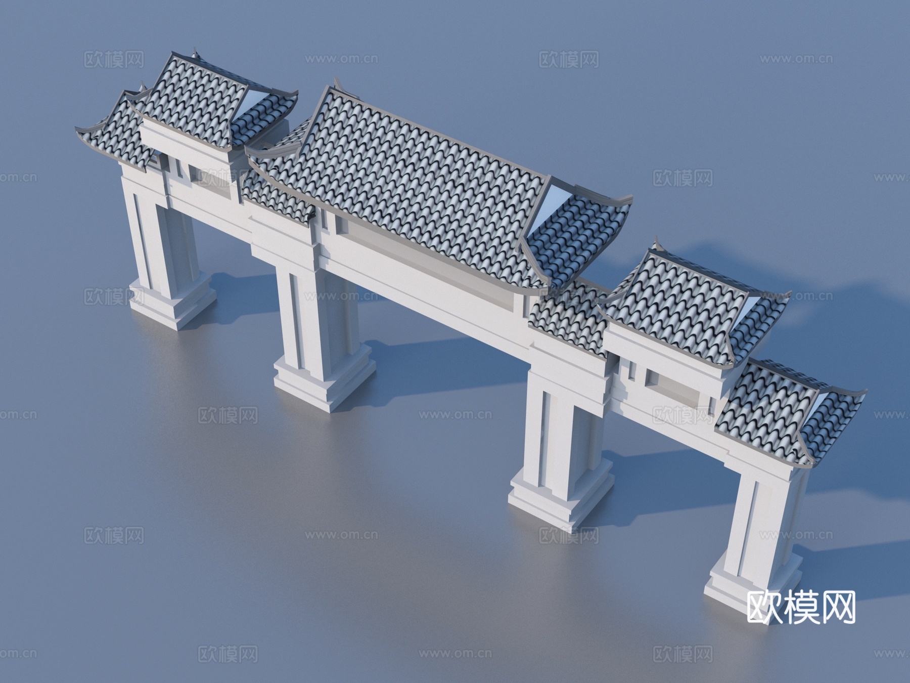牌坊 古代牌坊 大门 入口3d模型