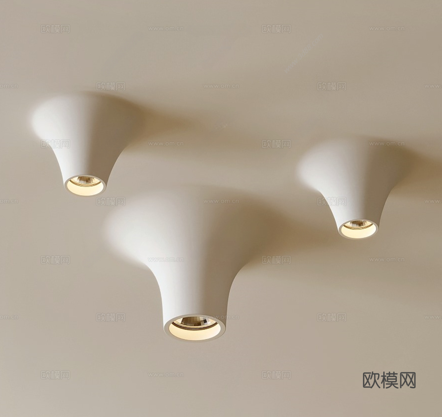 吊灯 石膏灯3d模型