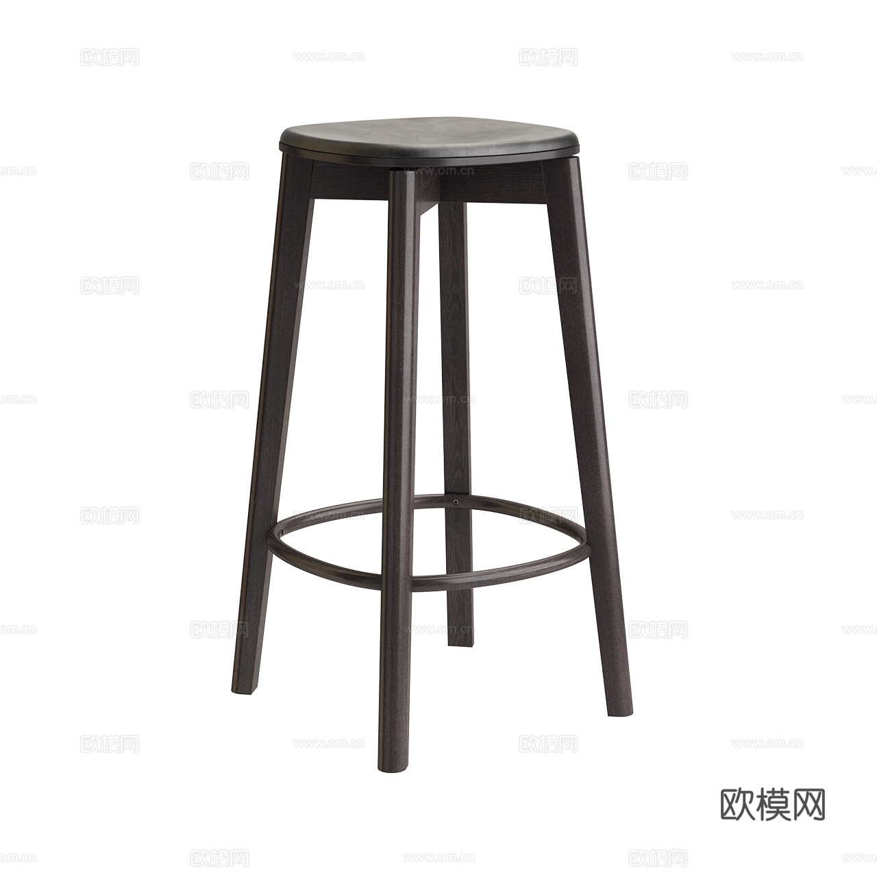 Imma 极简吧凳 复古吧凳 实木吧凳 皮革吧凳 吧凳3d模型