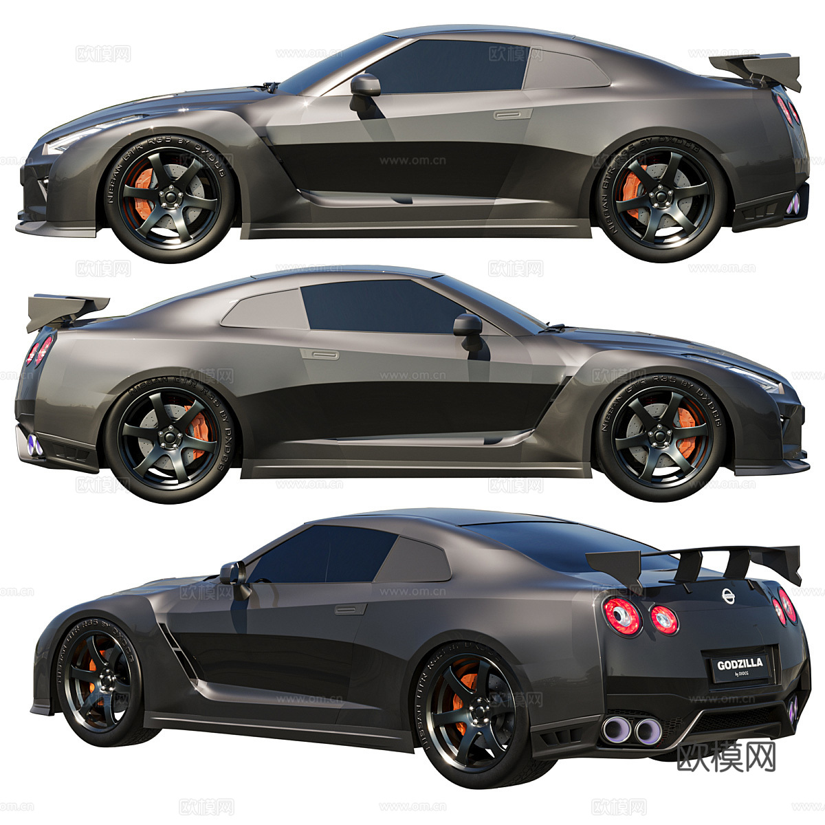 日产 GTR R35 哥斯拉 轿跑3d模型