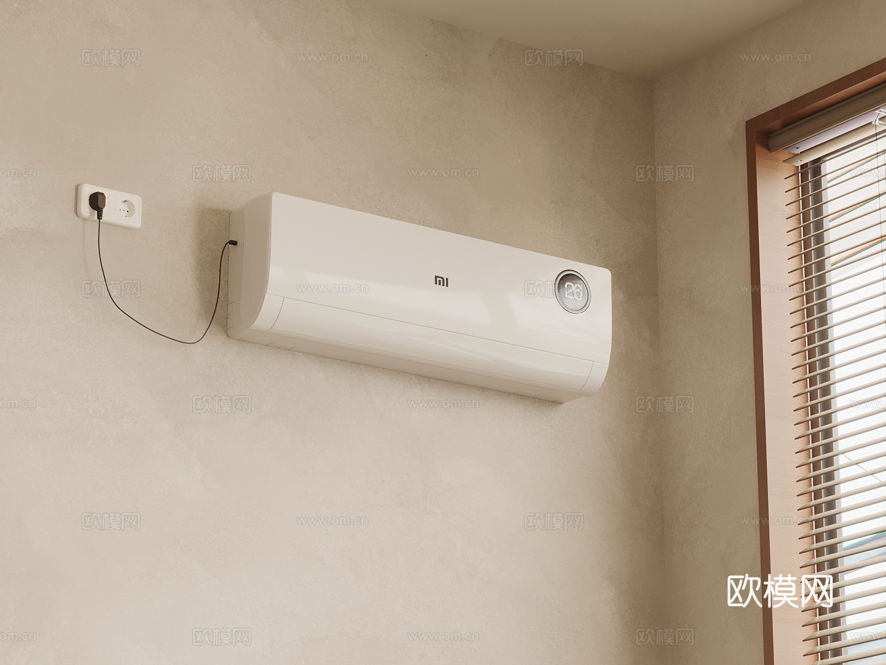 现代空调 壁挂式空调3d模型