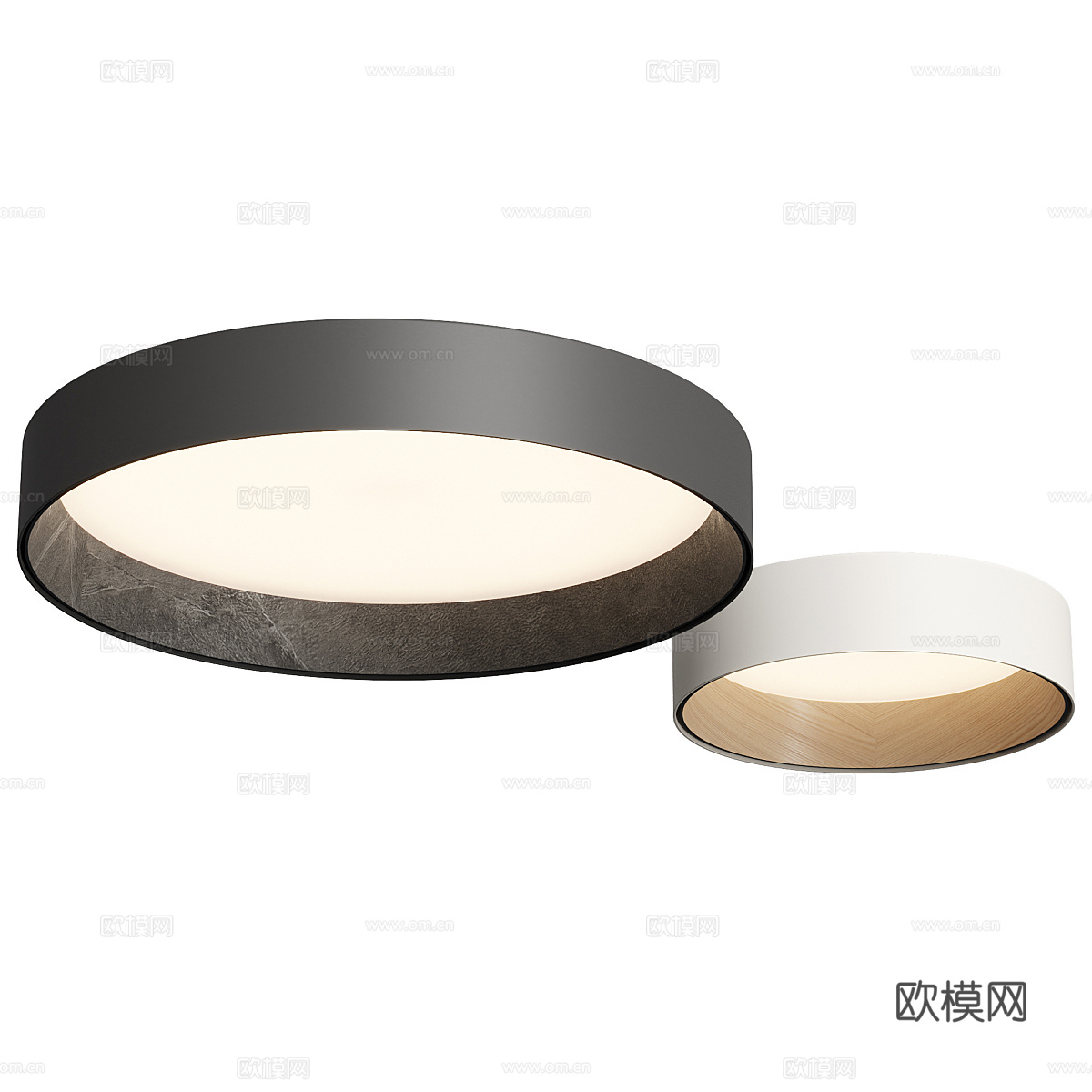 现代意式极简吸顶灯3d模型