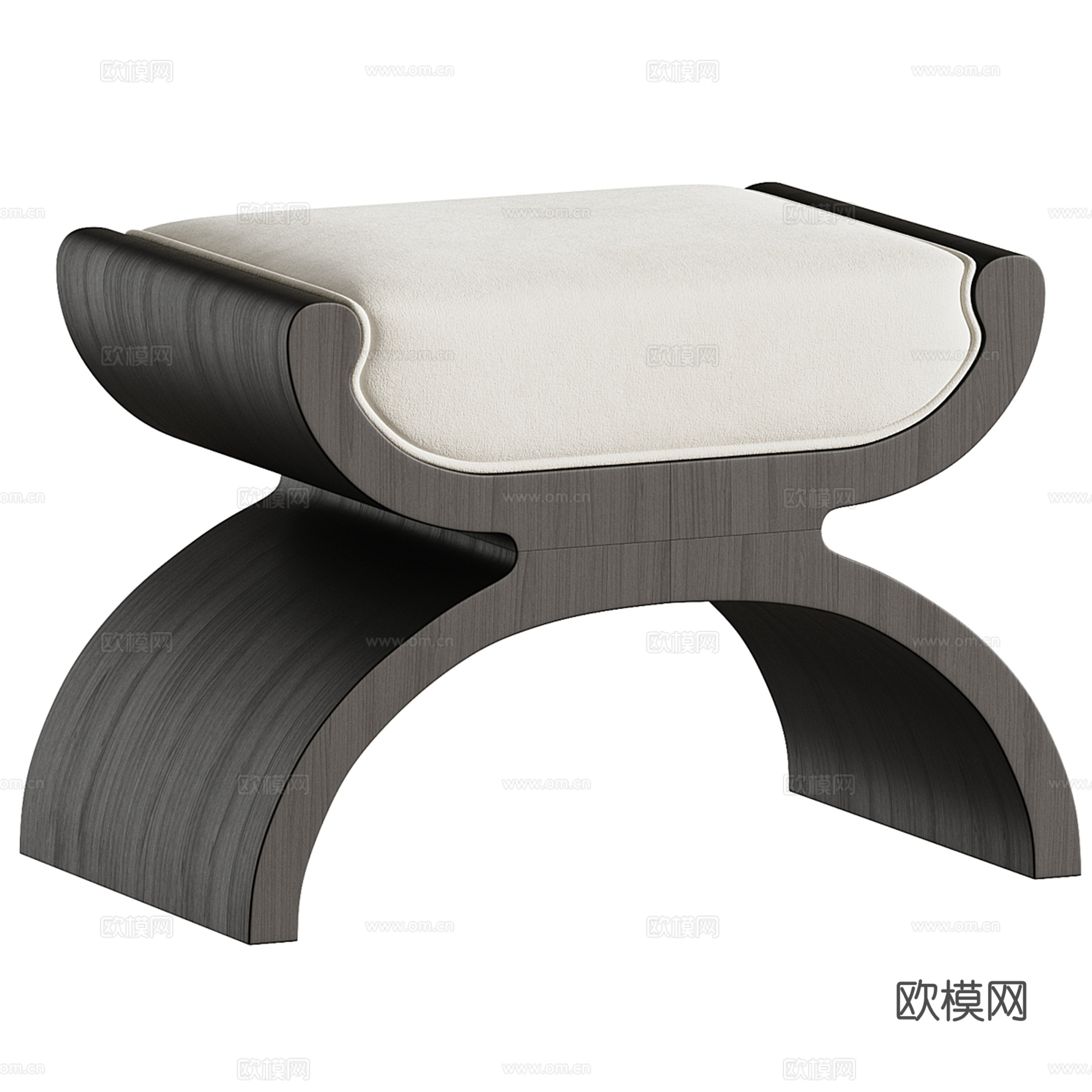 中古风沙发凳 矮凳 梳妆凳3d模型
