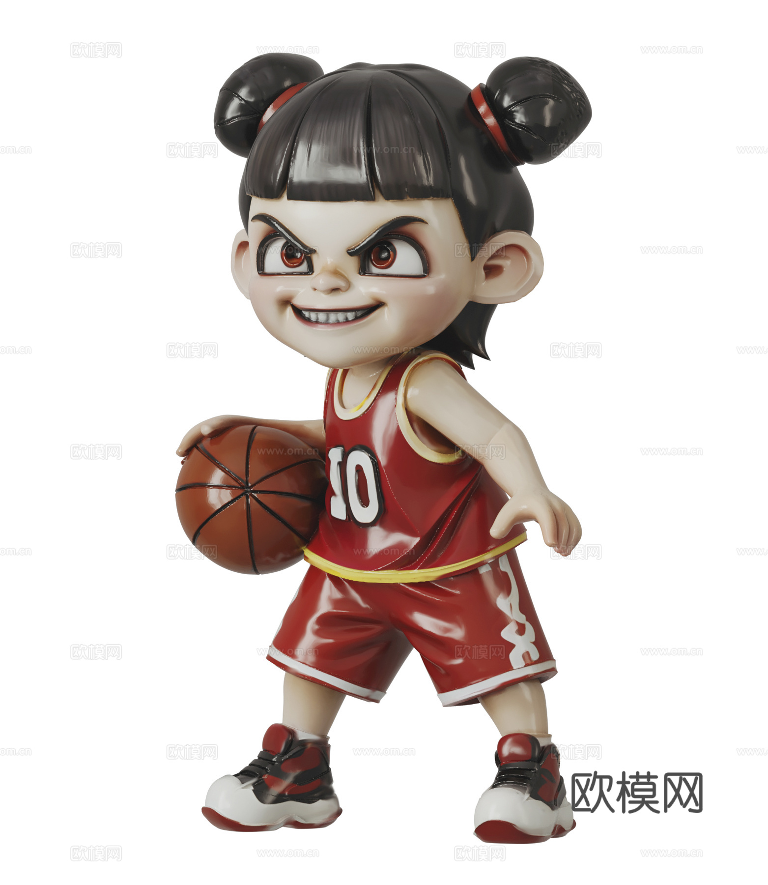 现代哪吒雕塑3d模型