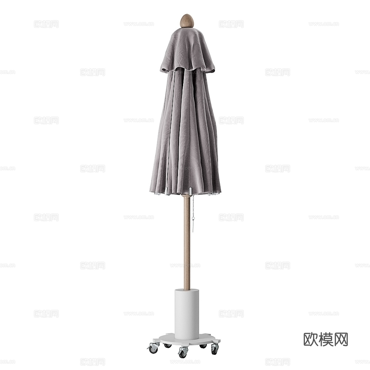 现代意式户外庭院八角太阳伞3d模型