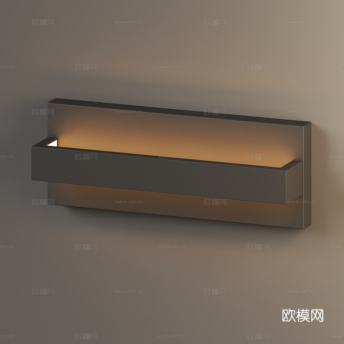 现代轻奢极简金属装饰壁灯3d模型