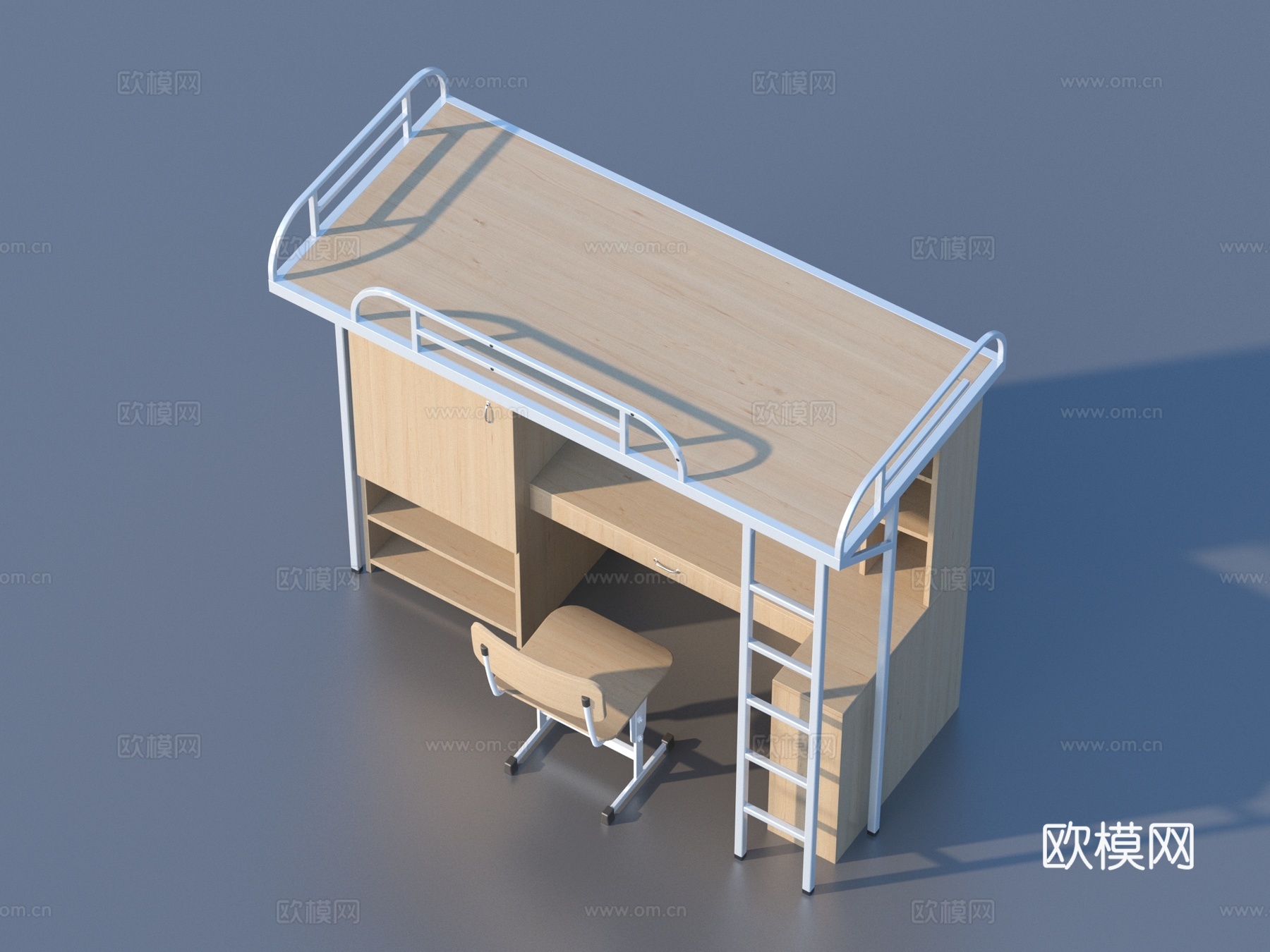 上下床 学生床 家具3d模型