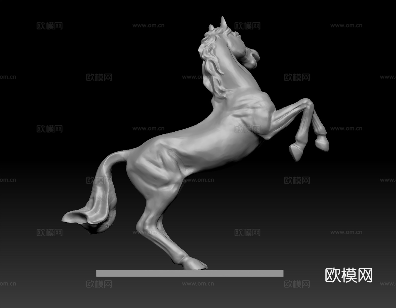 现代风格骏马动物雕塑3d模型