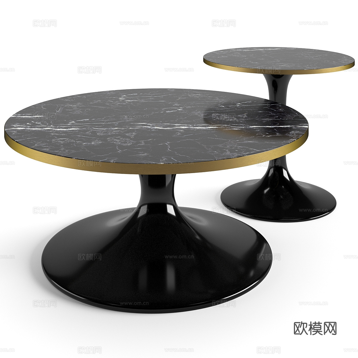 现代轻奢大理石茶几3d模型