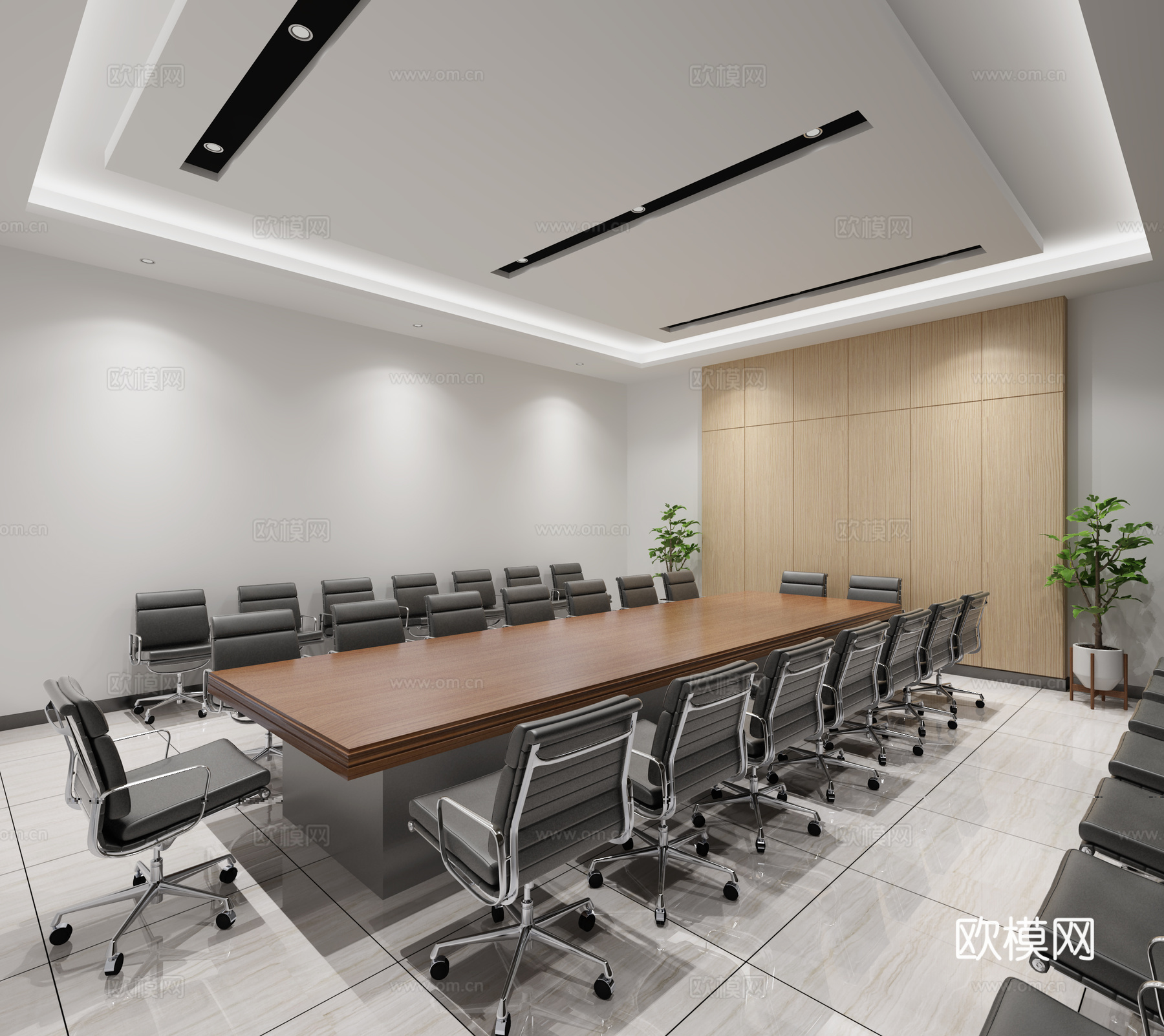 现代简约办公室 现代简约会议室 现代前台3d模型