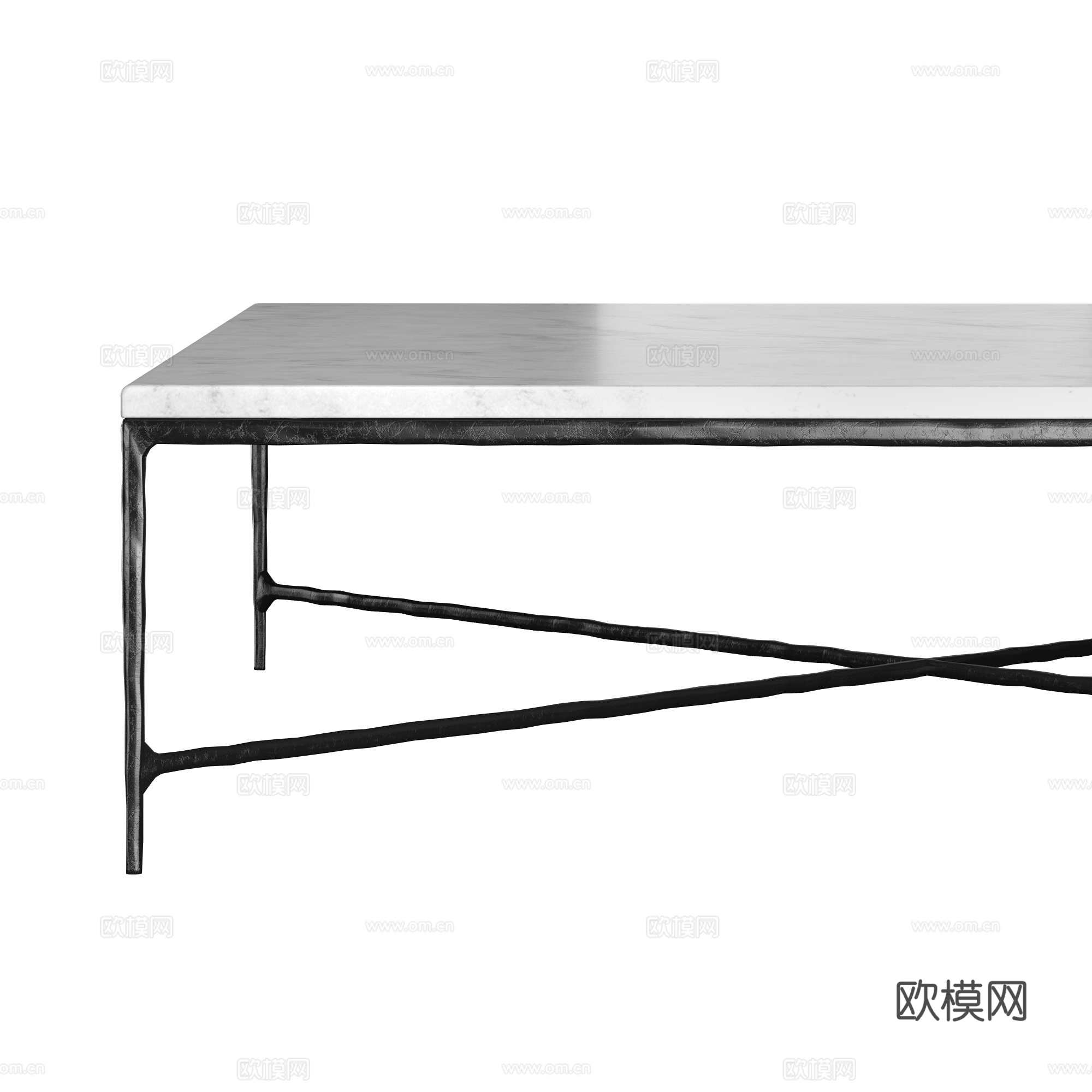 现代意式极简大理石茶几3d模型
