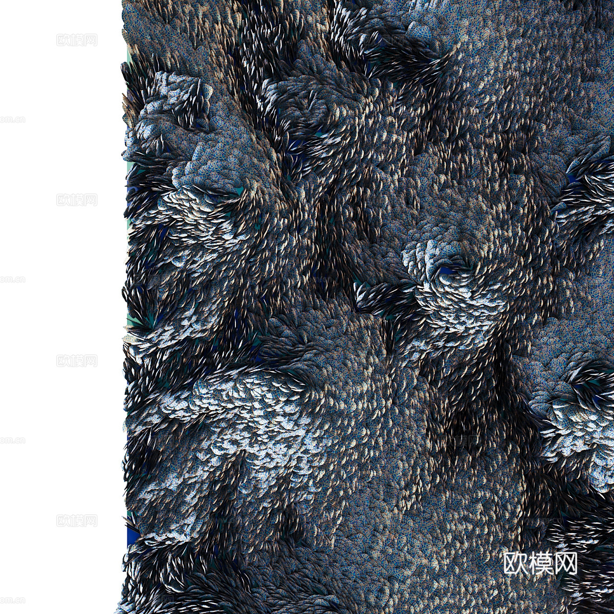现代意式花瓣艺术挂饰3d模型