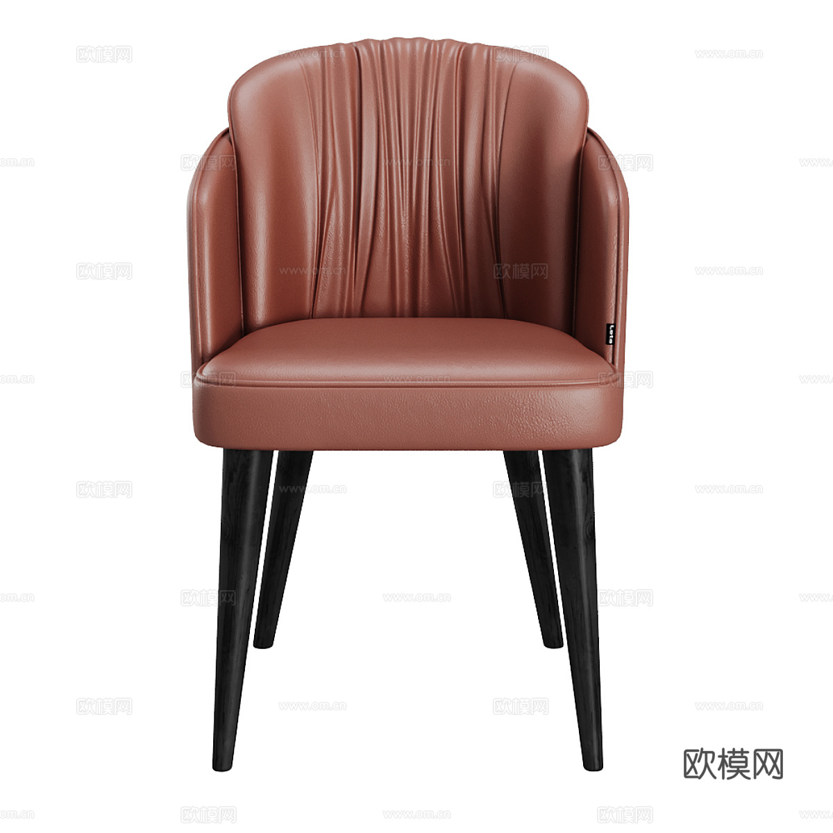 现代意式轻奢皮革椅子3d模型
