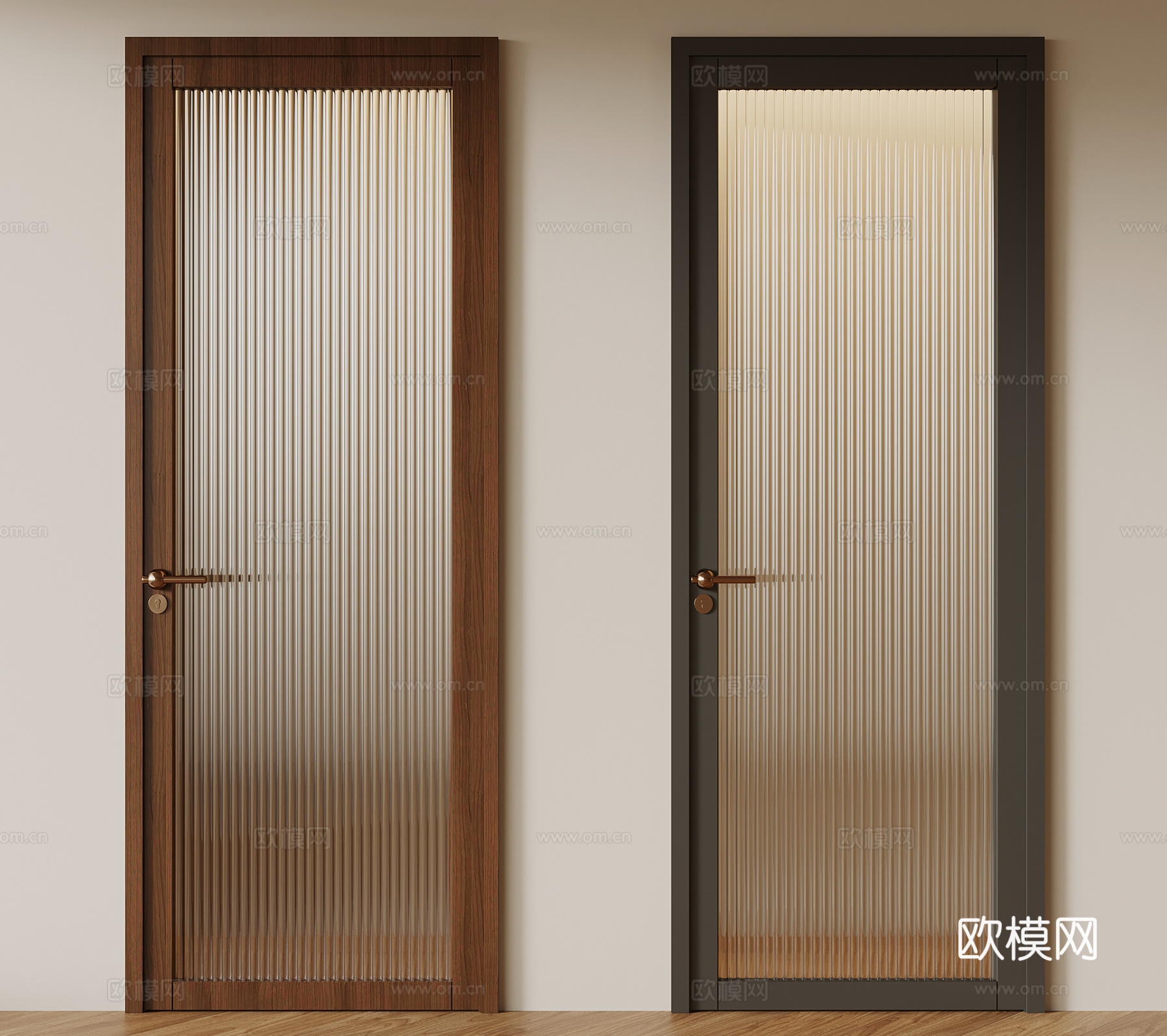 其他门 中古风玻璃门 厨卫门3d模型