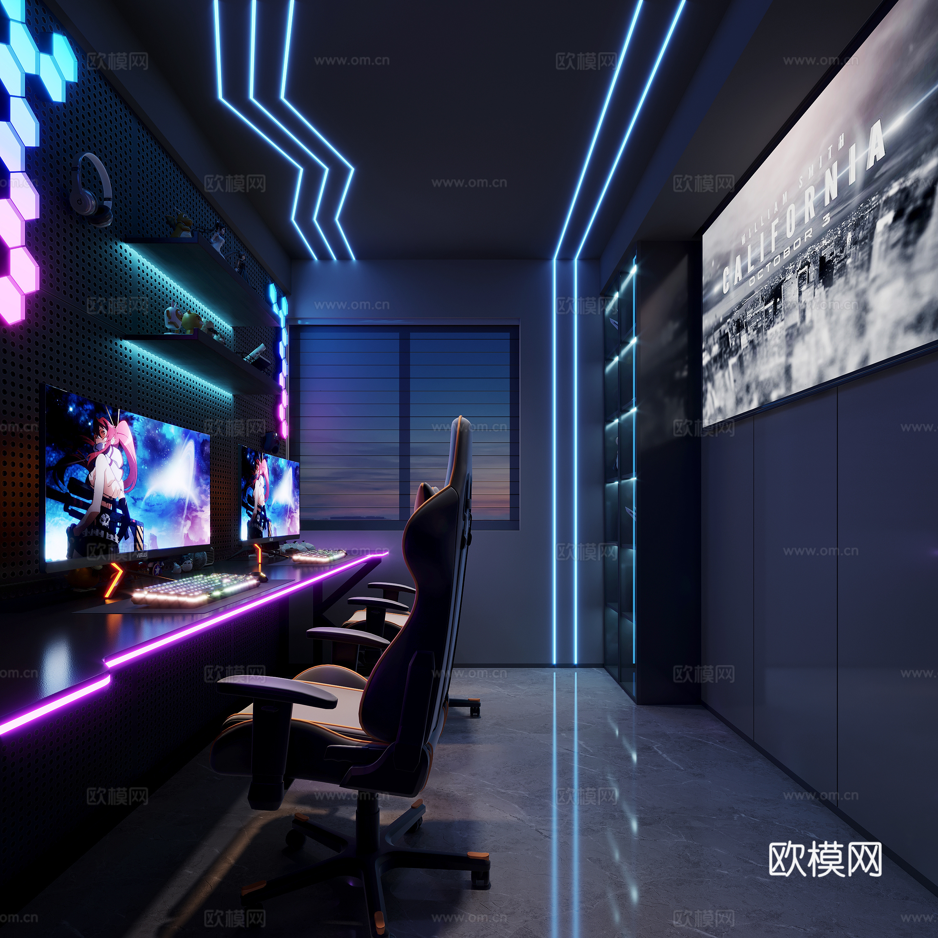 电竞房3d模型