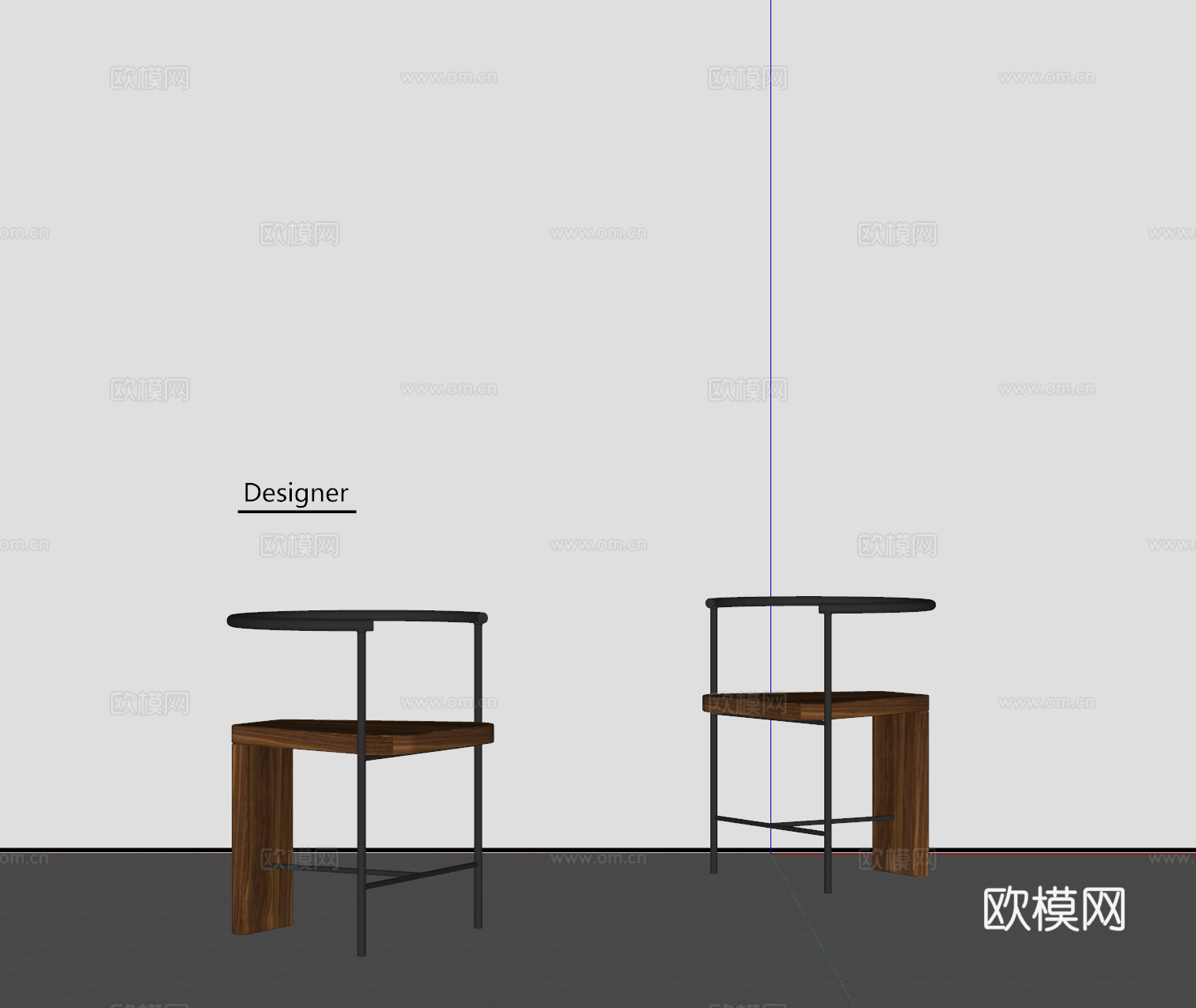 中古风餐椅 单椅su模型