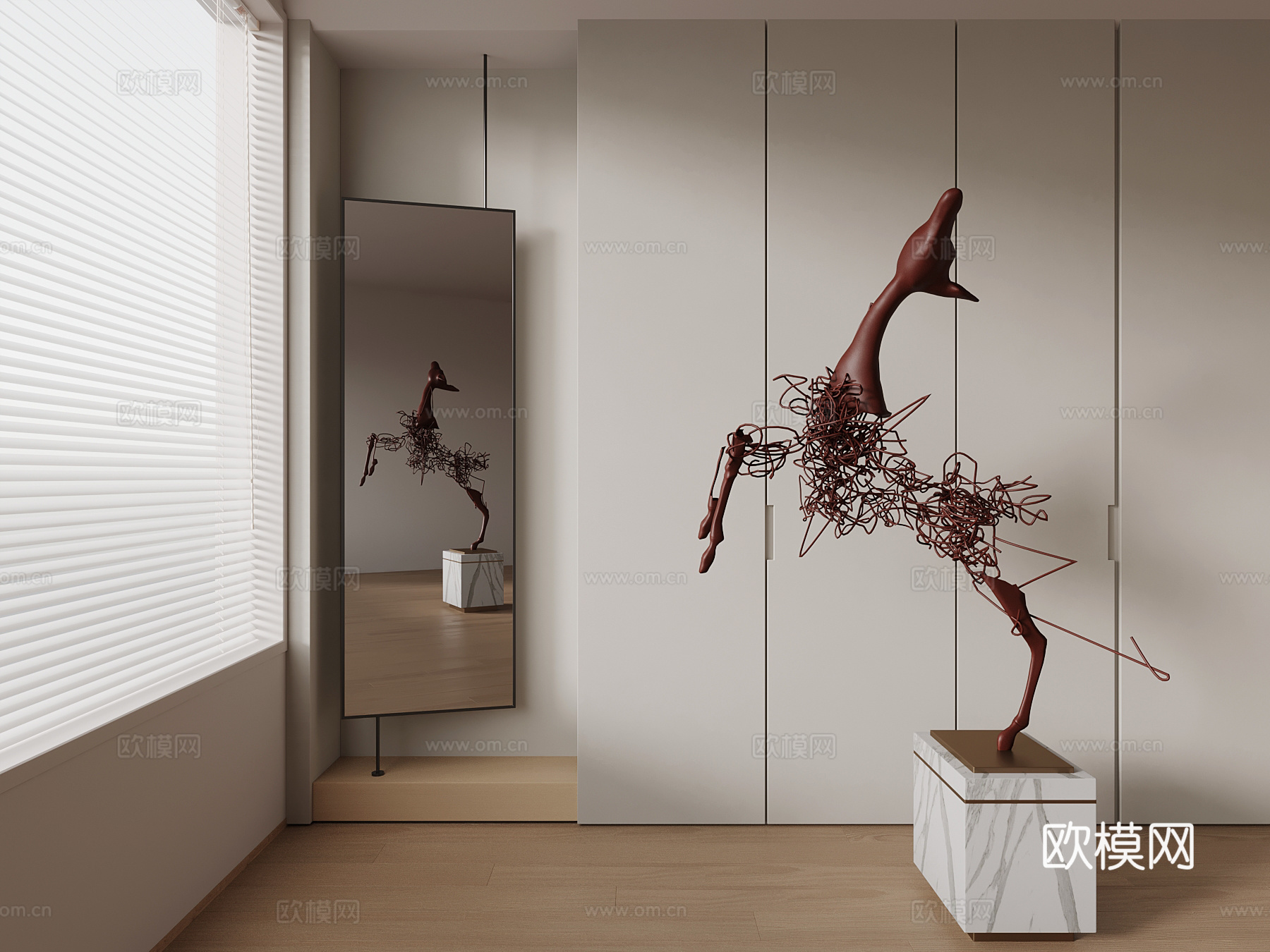 现代雕塑 动物雕塑 艺术雕塑3d模型