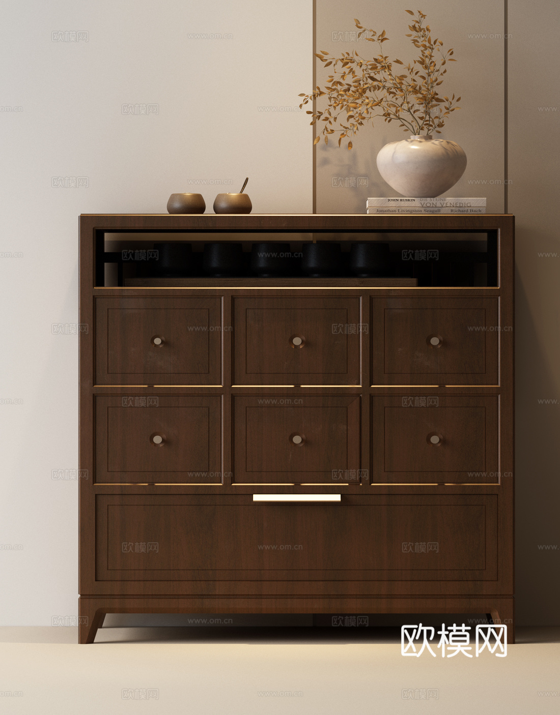 新中式斗柜 宋氏斗柜su模型