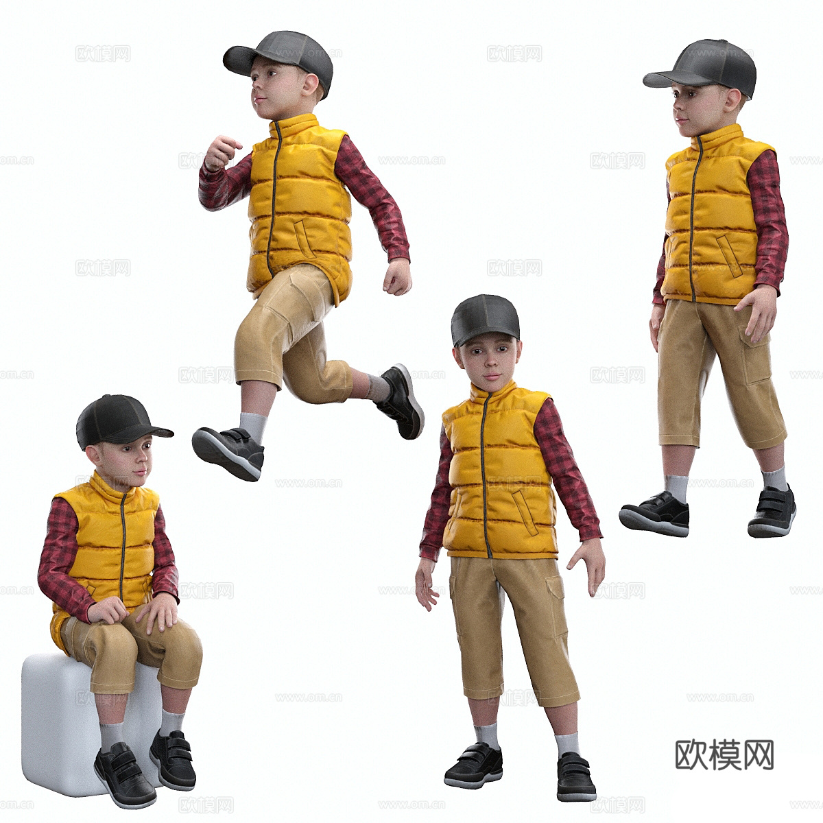 儿童人物3d模型