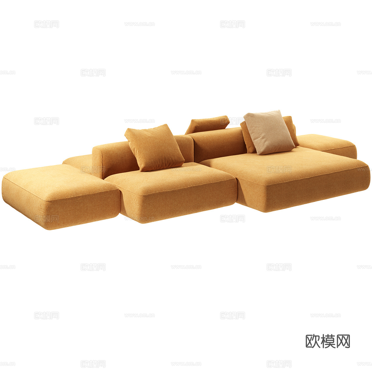 MDF Italia 极简沙发 模块沙发 豆腐块沙发3d模型