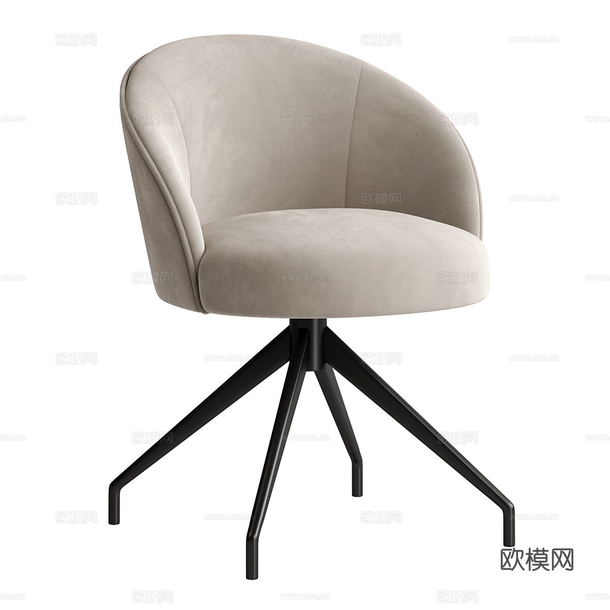 现代意式极简办公椅3d模型