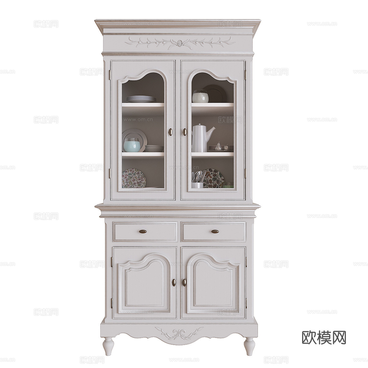 美式简约餐边柜 酒柜3d模型