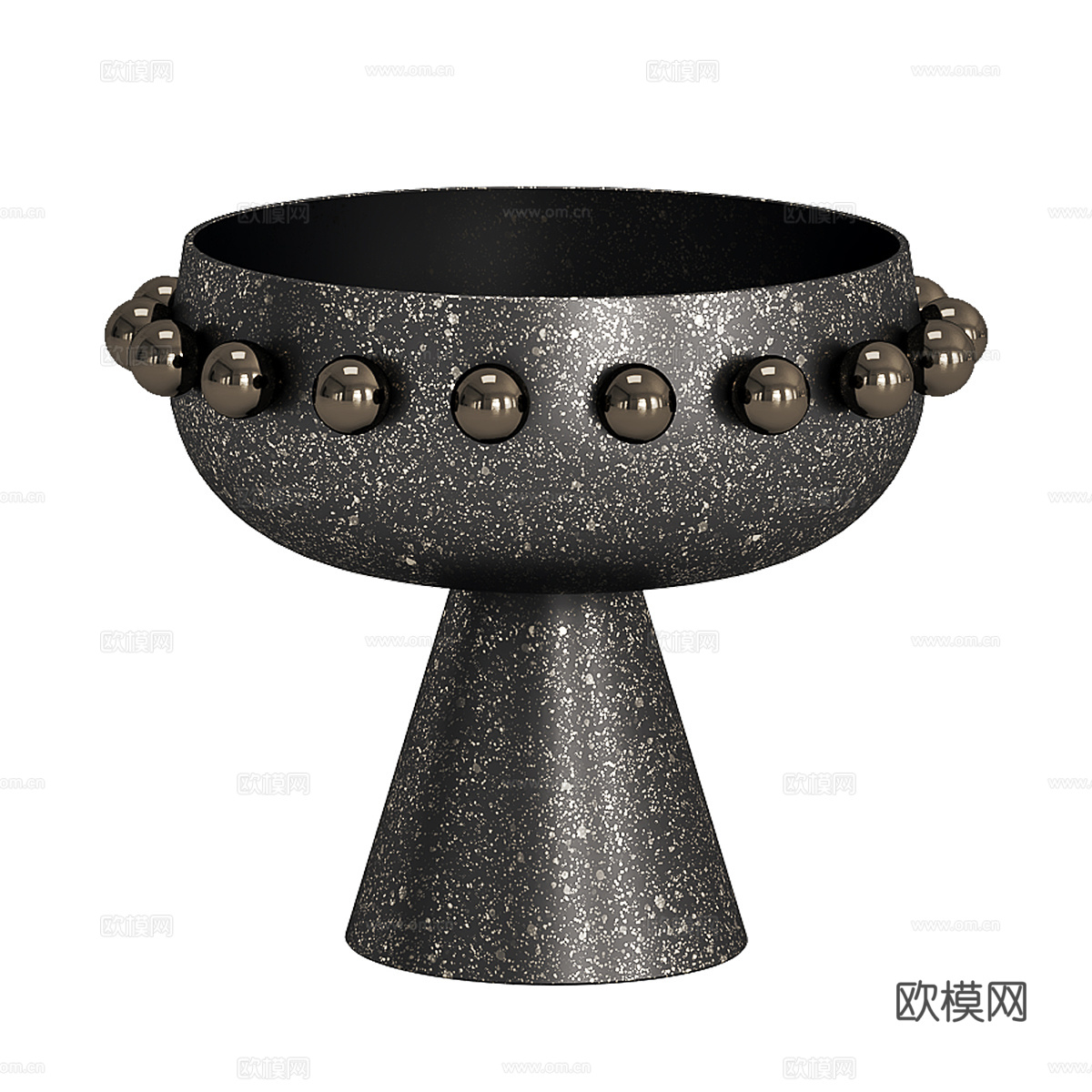 新中式侘寂陶罐 花瓶 青铜花瓶3d模型