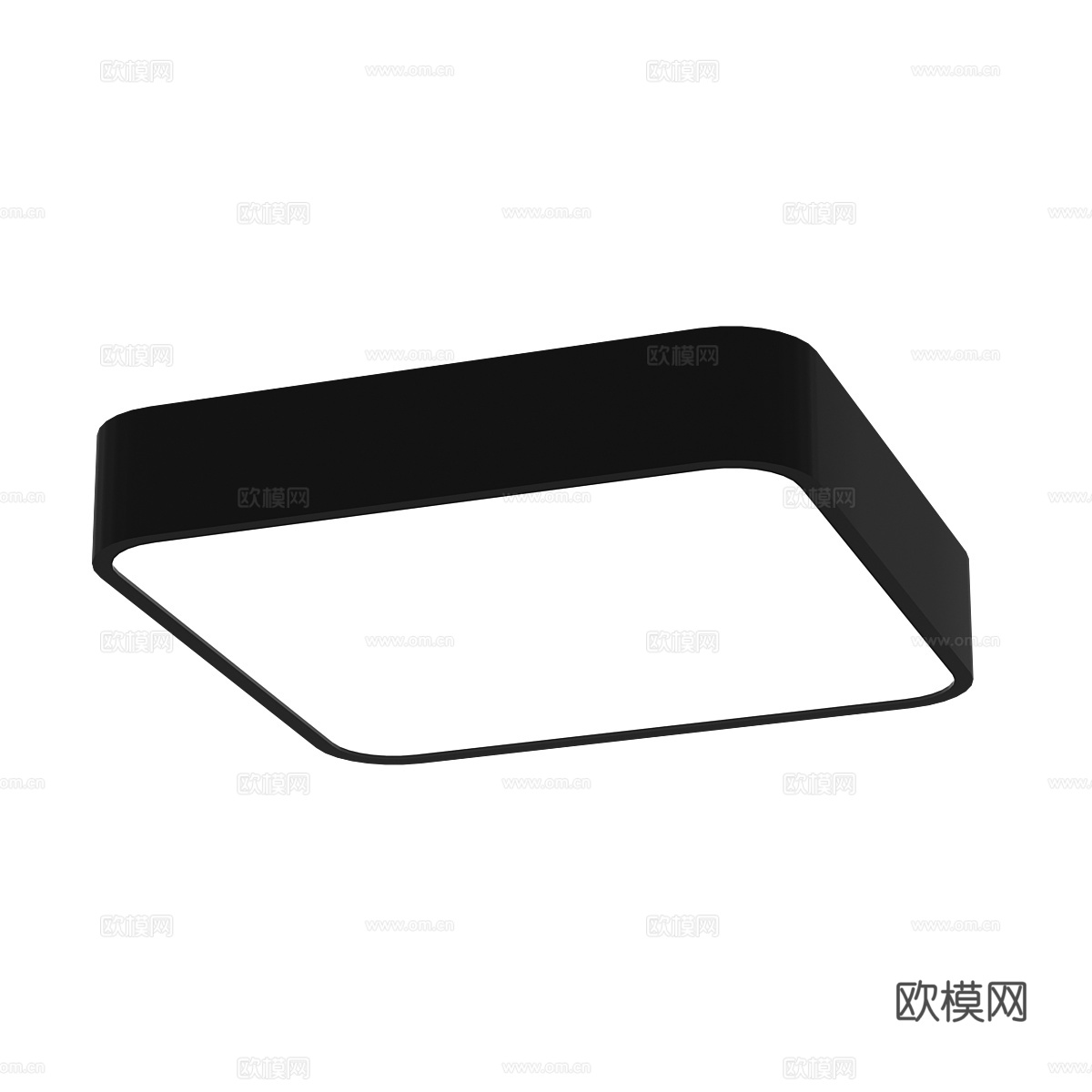 现代简约 天花板灯 客厅 会议室大吸顶灯 方形金属灯su模型