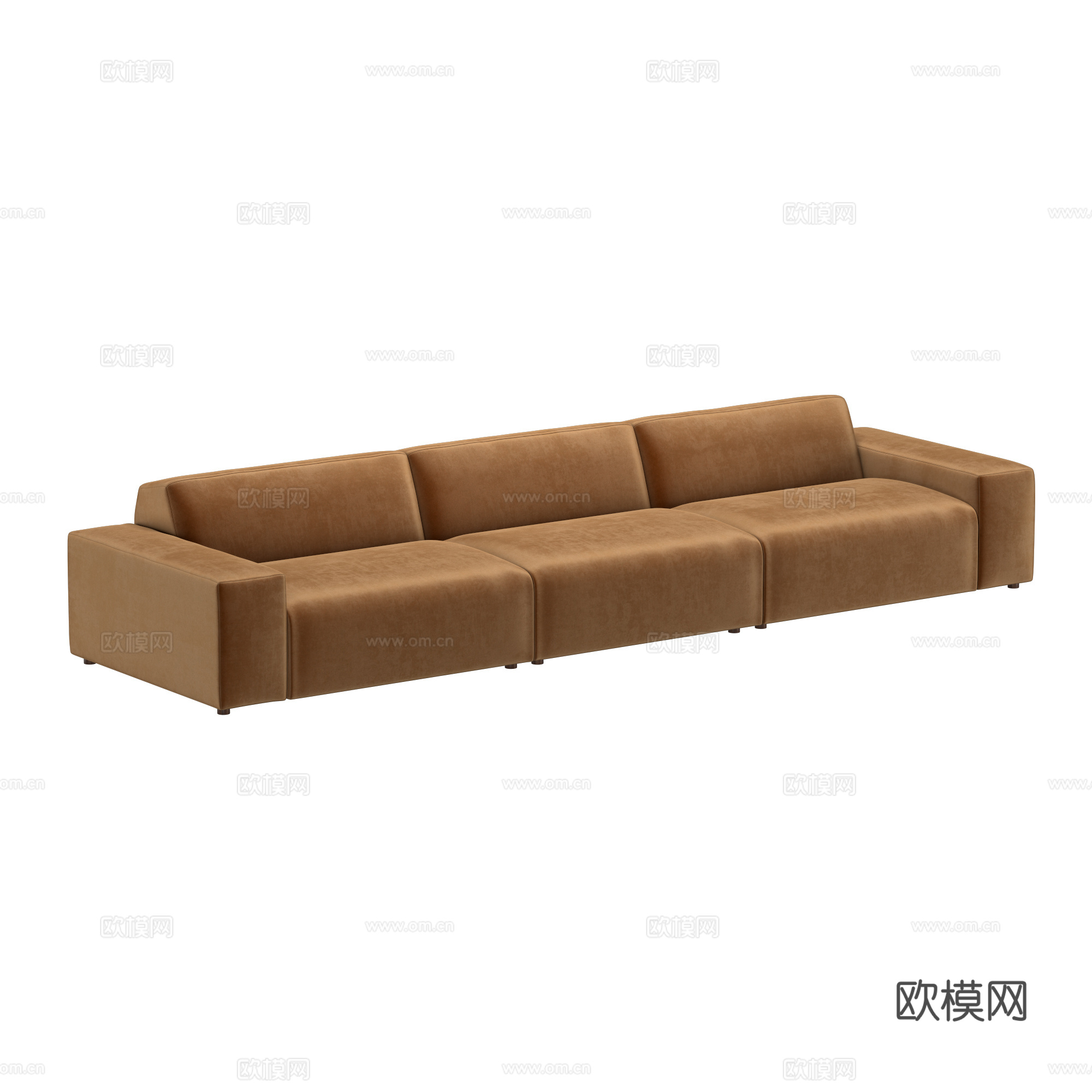 现代意式布艺休闲沙发3d模型下载（渲染图2）