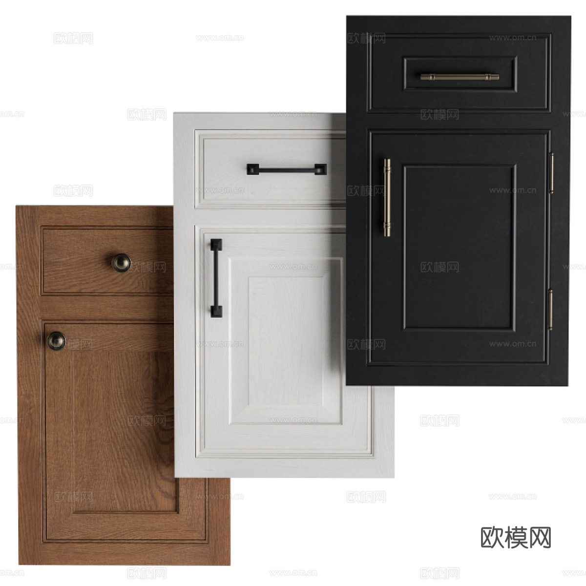 新中式轻奢柜门 门板3d模型