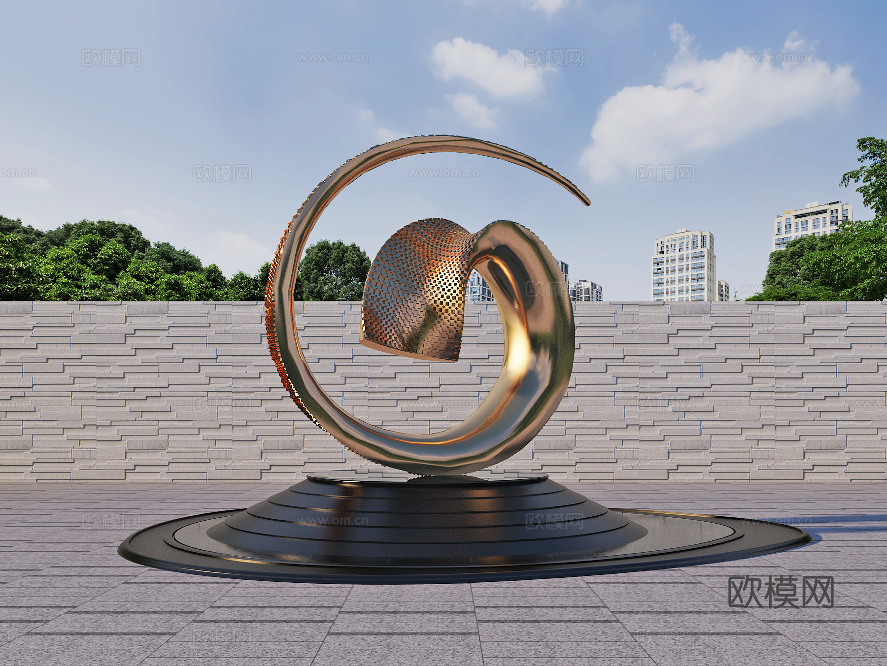 广场装置雕塑 景观艺术小品3d模型