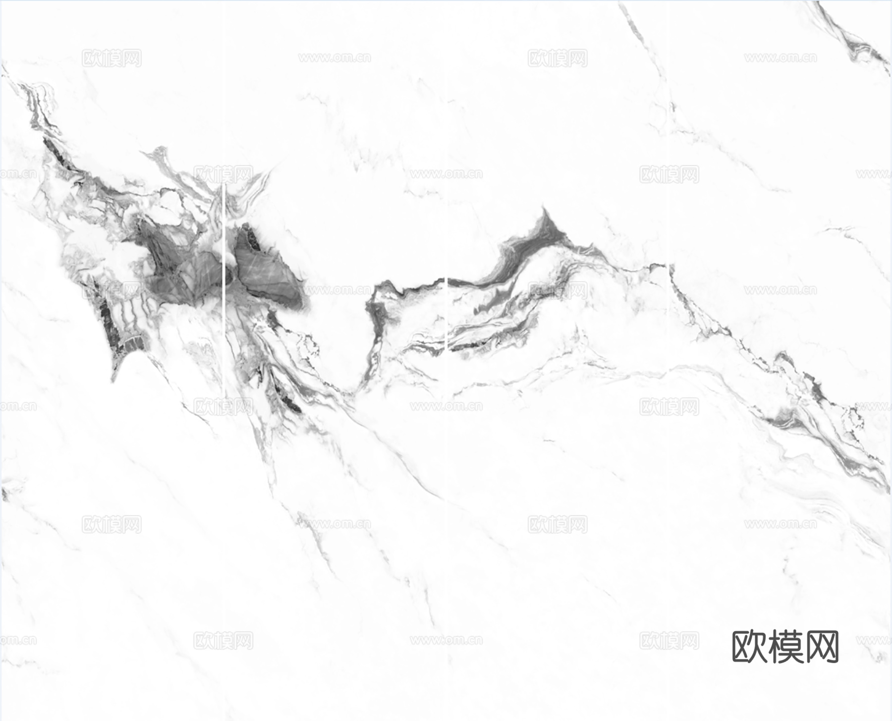 白色山水纹理大理石岩板