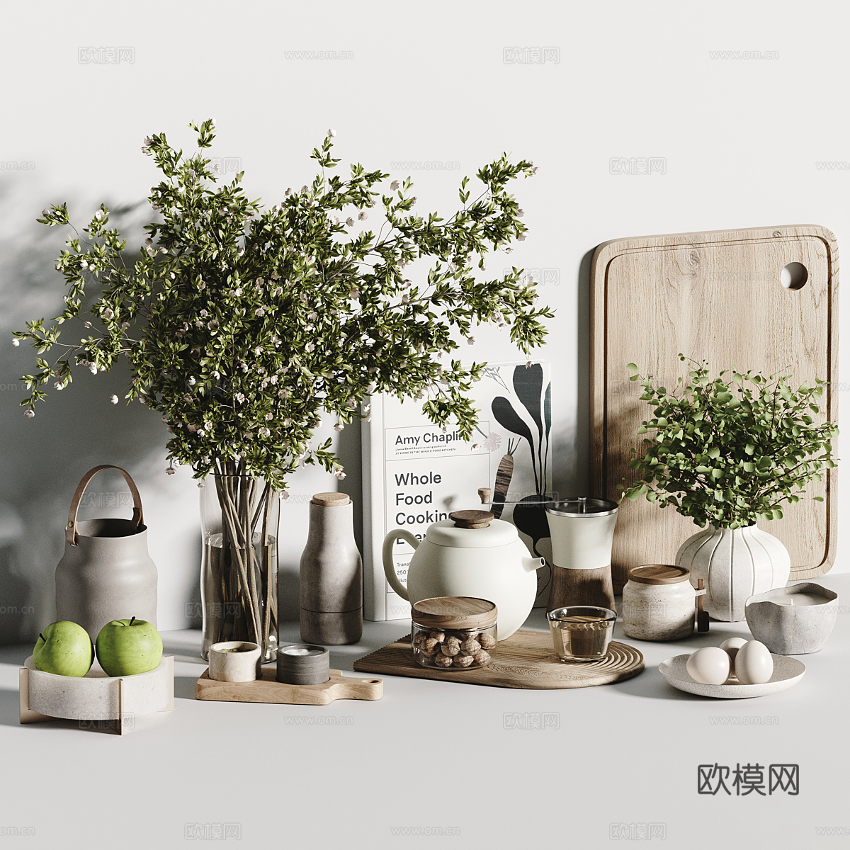 新中式侘寂厨房用具3d模型