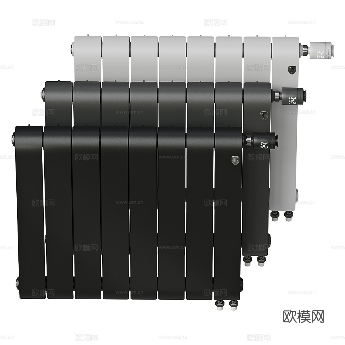 现代散热器 暖气片3d模型