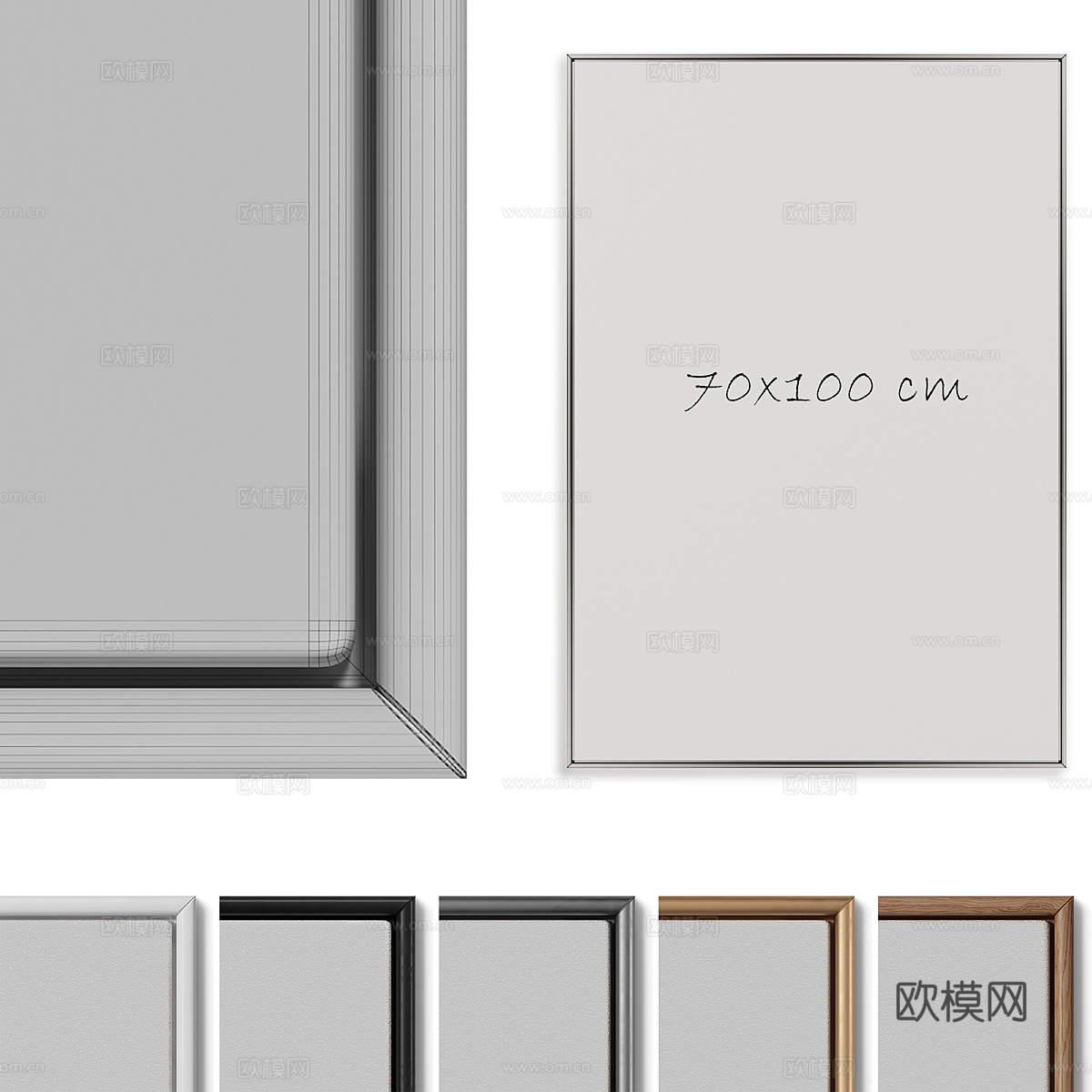 现代意式装饰挂画3d模型