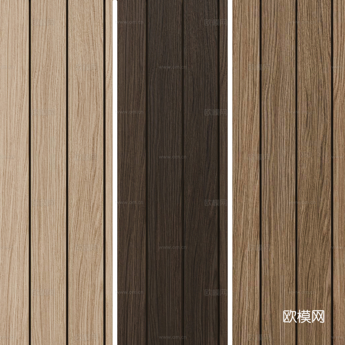 现代意式防腐木 防潮板材质3d模型