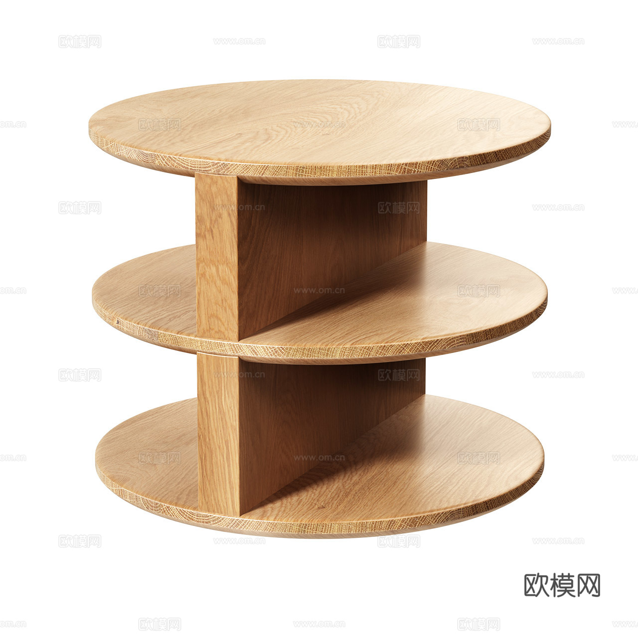 Wewood 极简边几 北欧边几 橡木边几 圆边几 床头柜3d模型