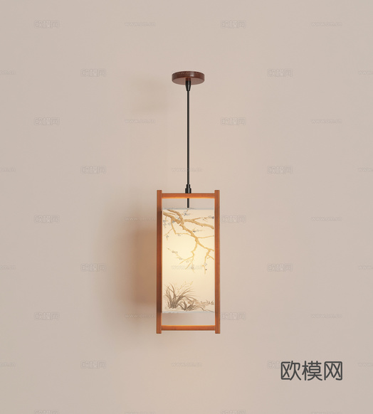 現(xiàn)代中古風(fēng)吊燈3d模型下載