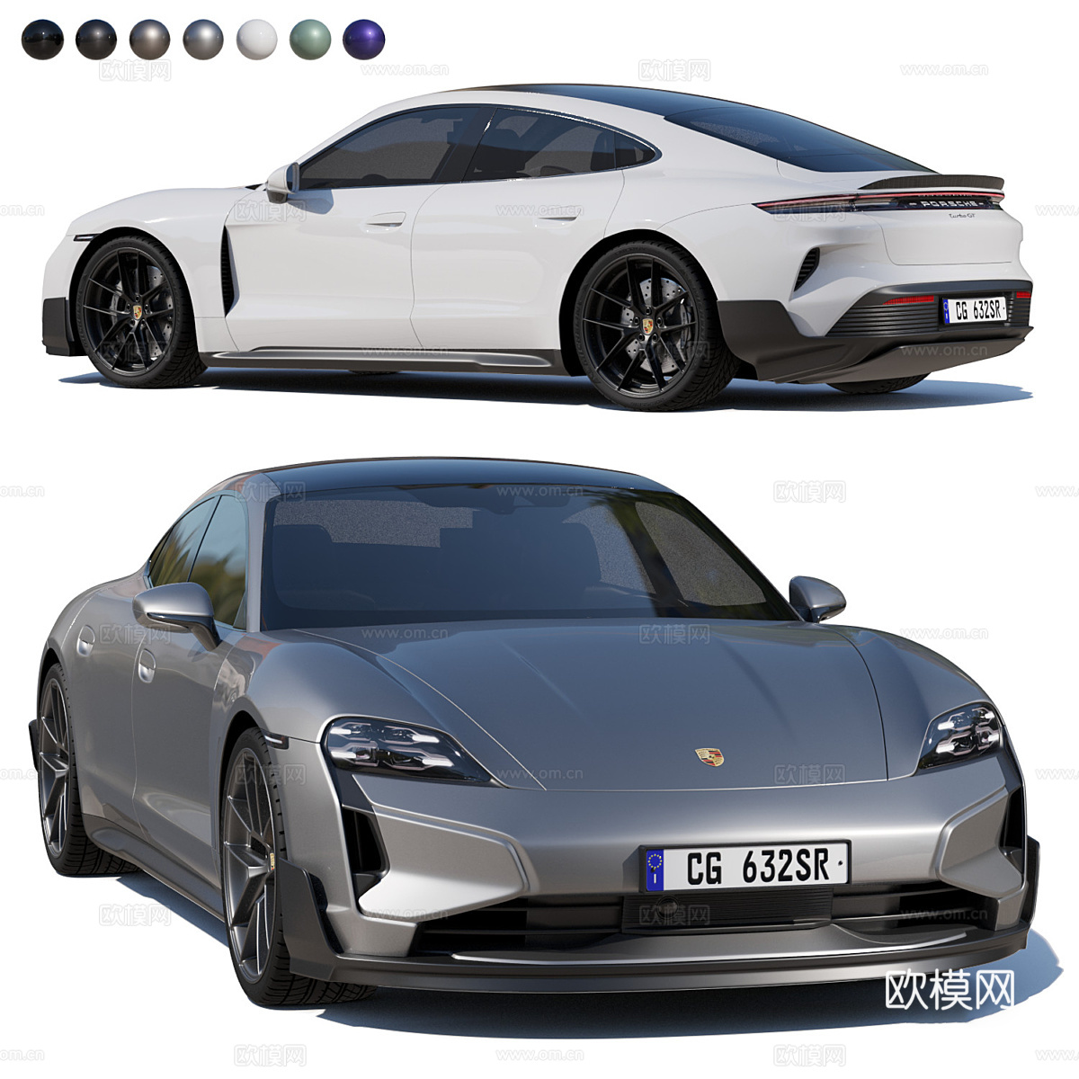 保时捷 Taycan turbo GT 20253d模型