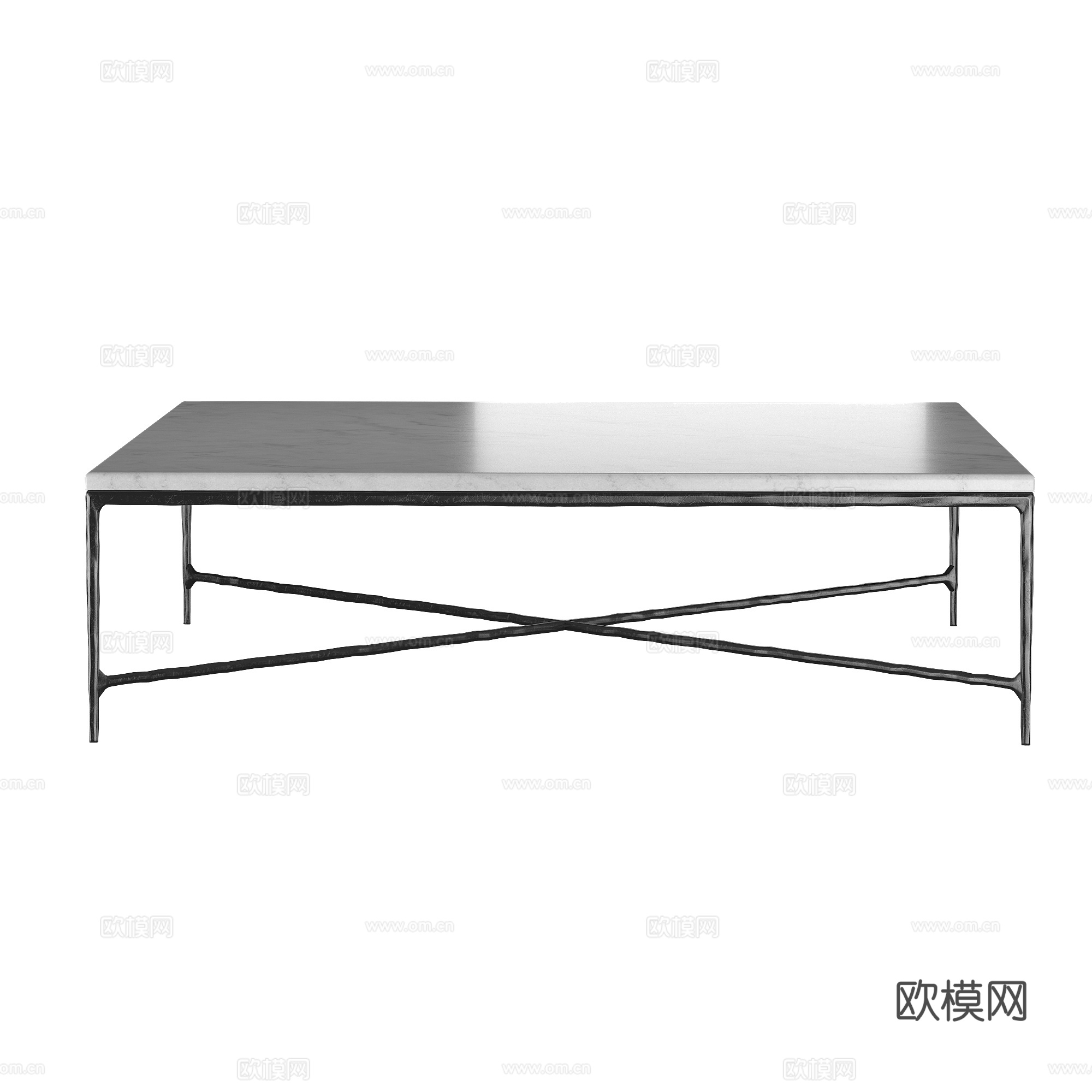 现代意式极简大理石茶几3d模型