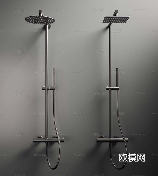 现代花洒 淋浴su模型下载(渲染图1)