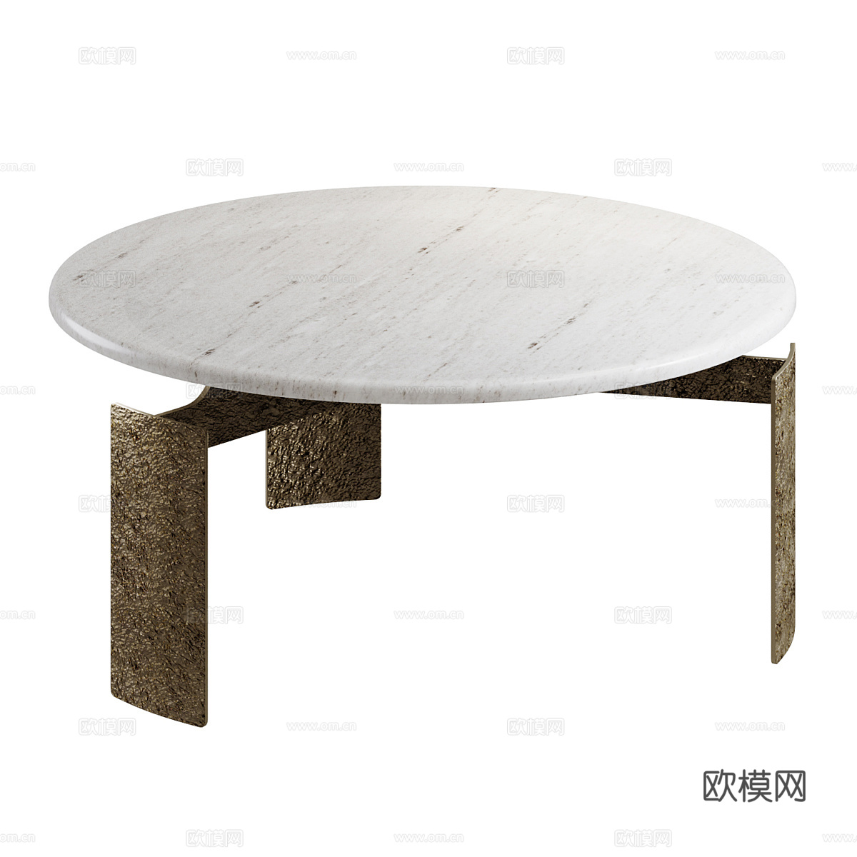 现代轻奢大理石圆茶几3d模型