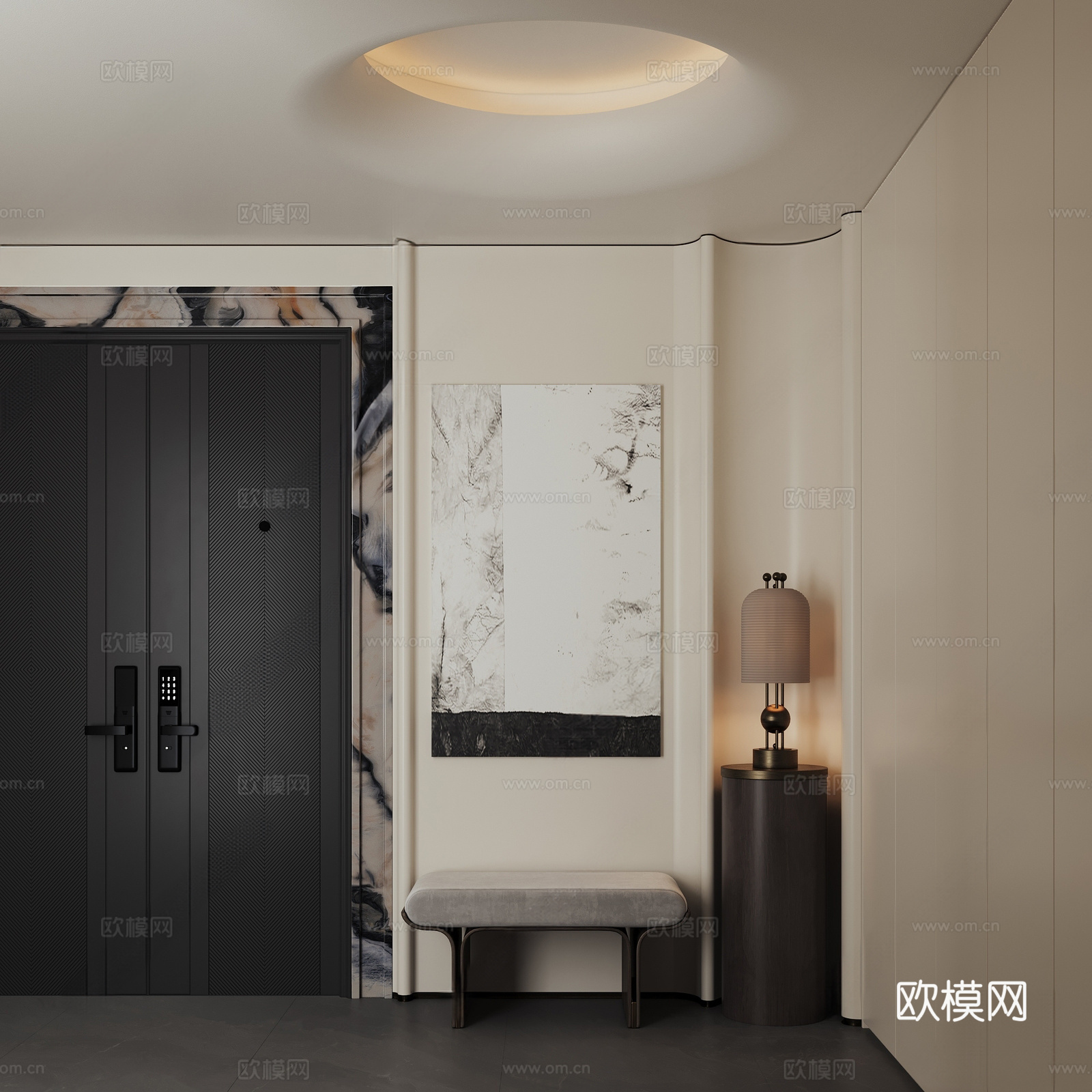 现代玄关su模型