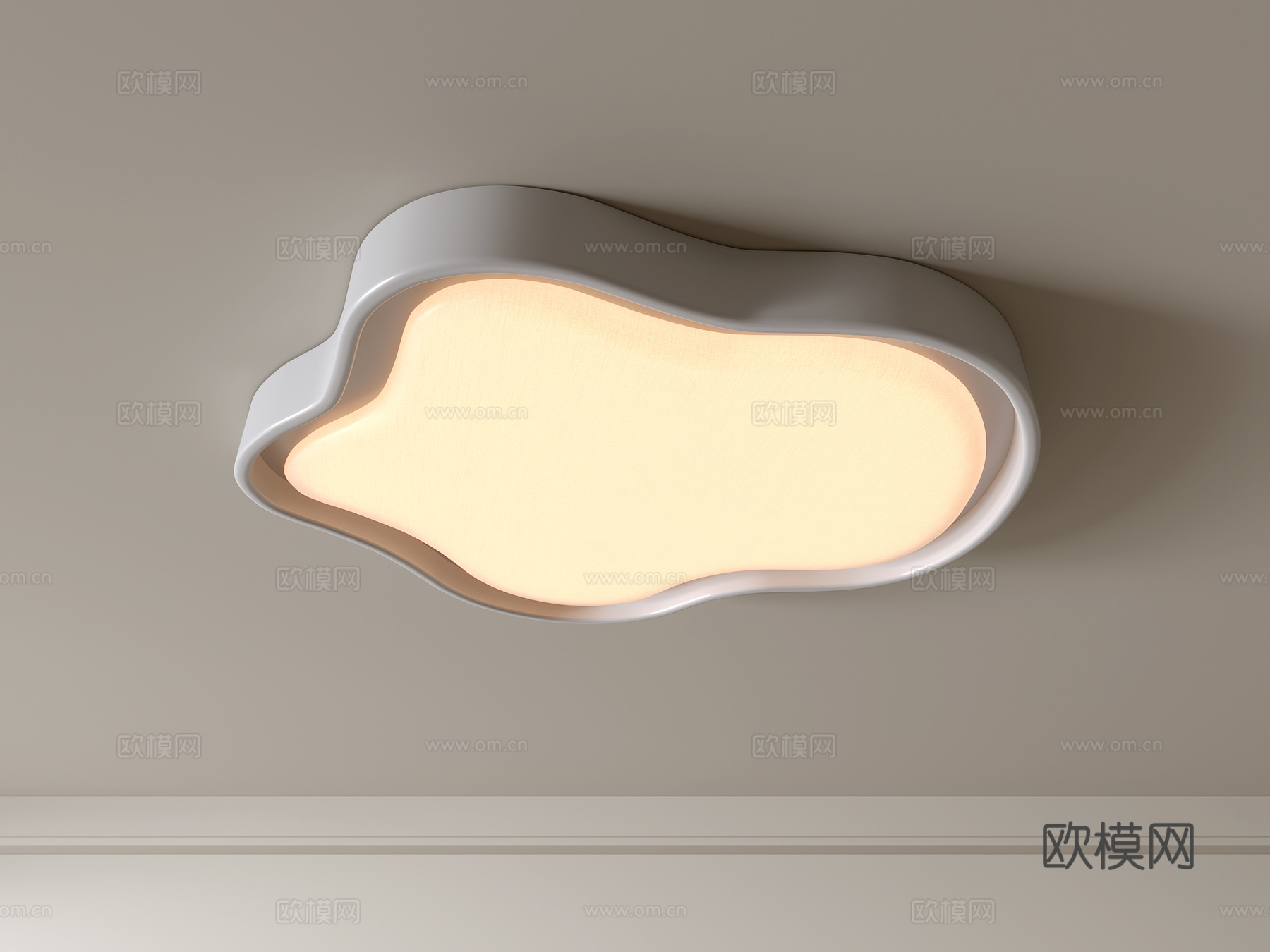 现代吸顶灯 几何形吸顶灯 卧室灯 艺术造型灯具 时尚客厅灯su模型